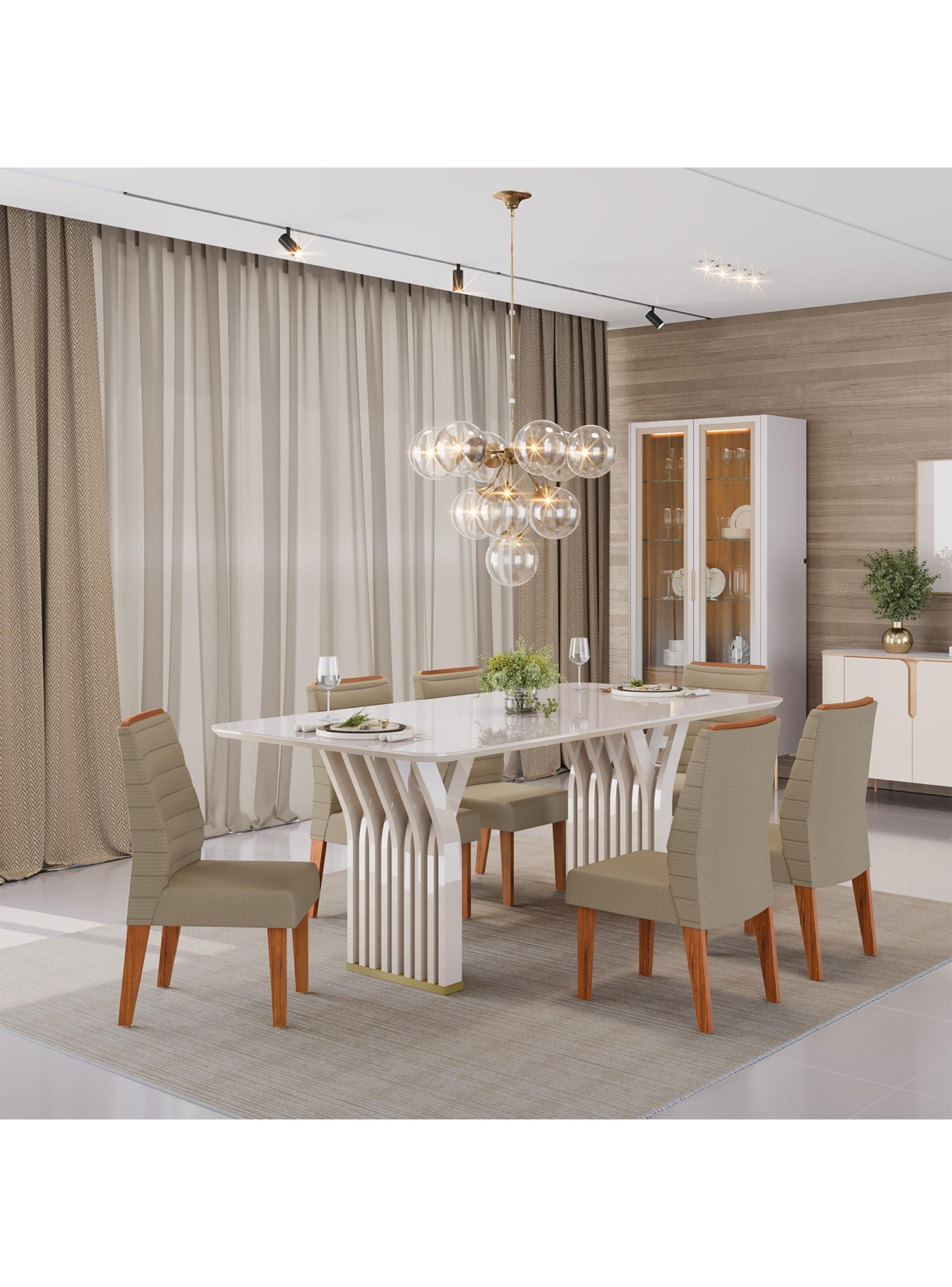 Juego de Comedor Yara 6 Sillas Off White-Ondina Neve-4