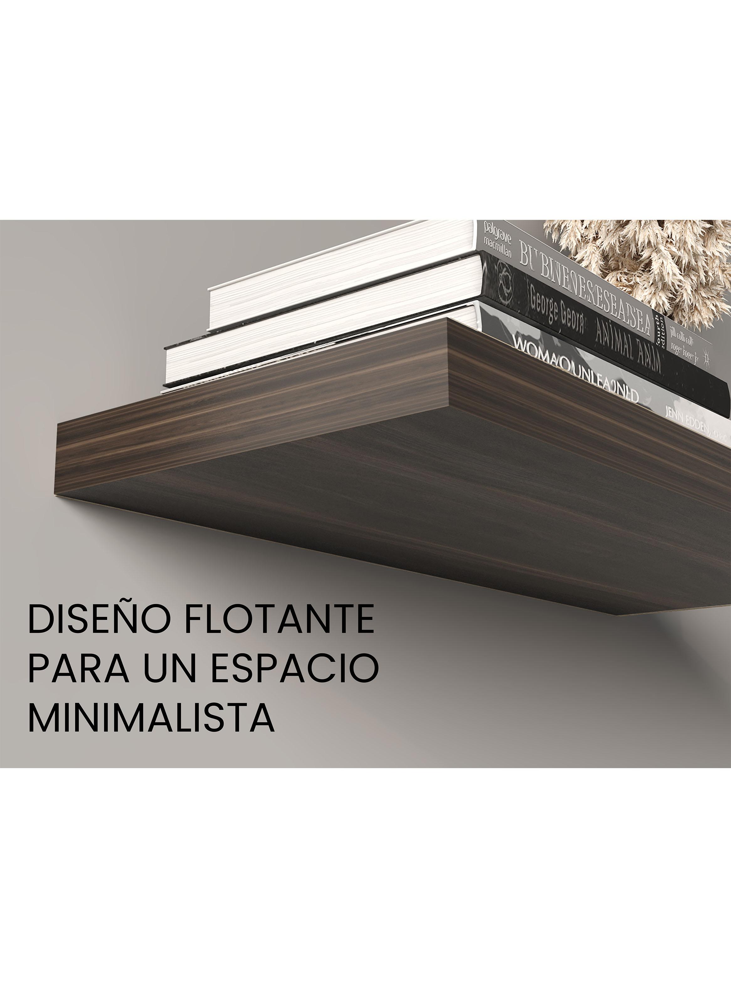 Repisa Flotante Wall 80x25x3.8 cm Habano x 1 Unidad-3