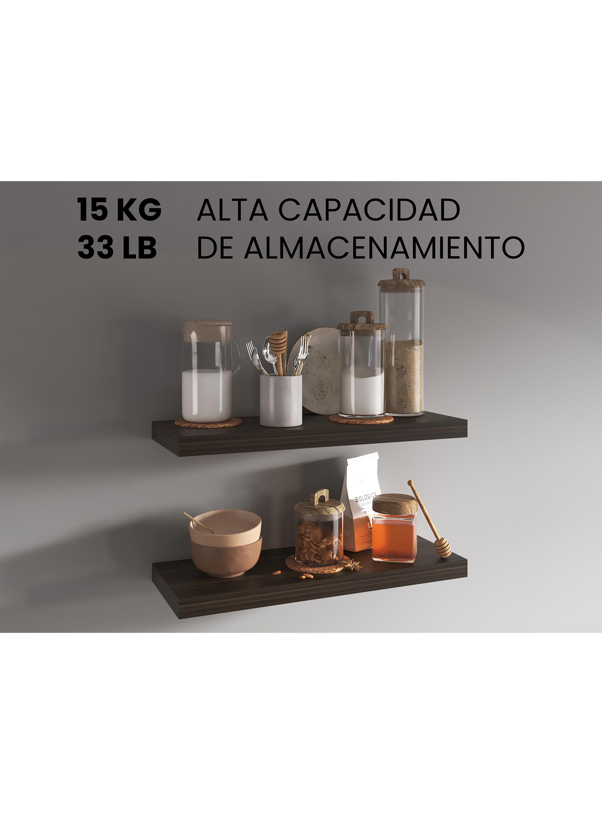 Repisa Flotante Wall 80x25x3.8 cm Habano x 1 Unidad-4