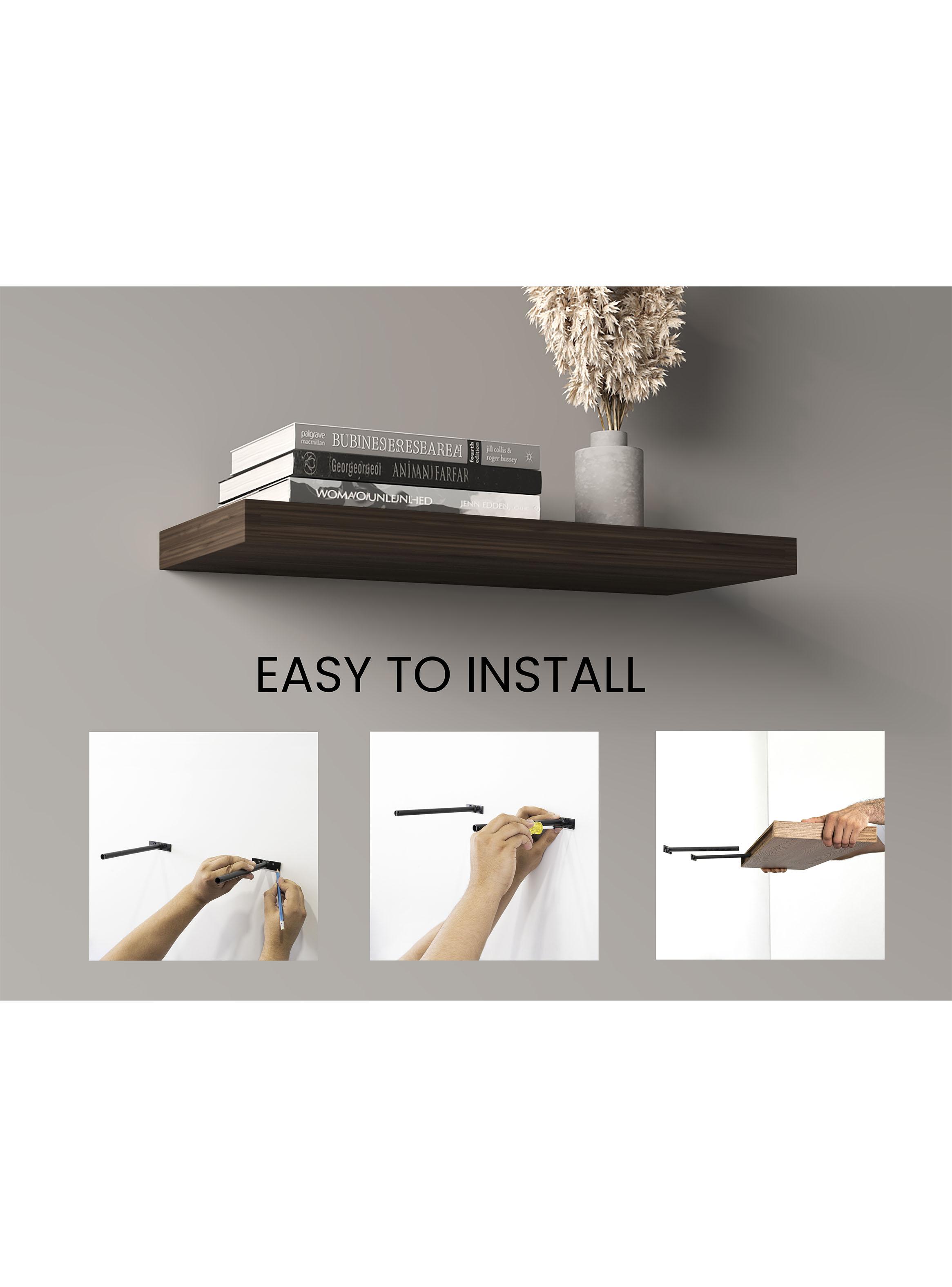 Repisa Flotante Wall 80x25x3.8 cm Habano x 1 Unidad-2