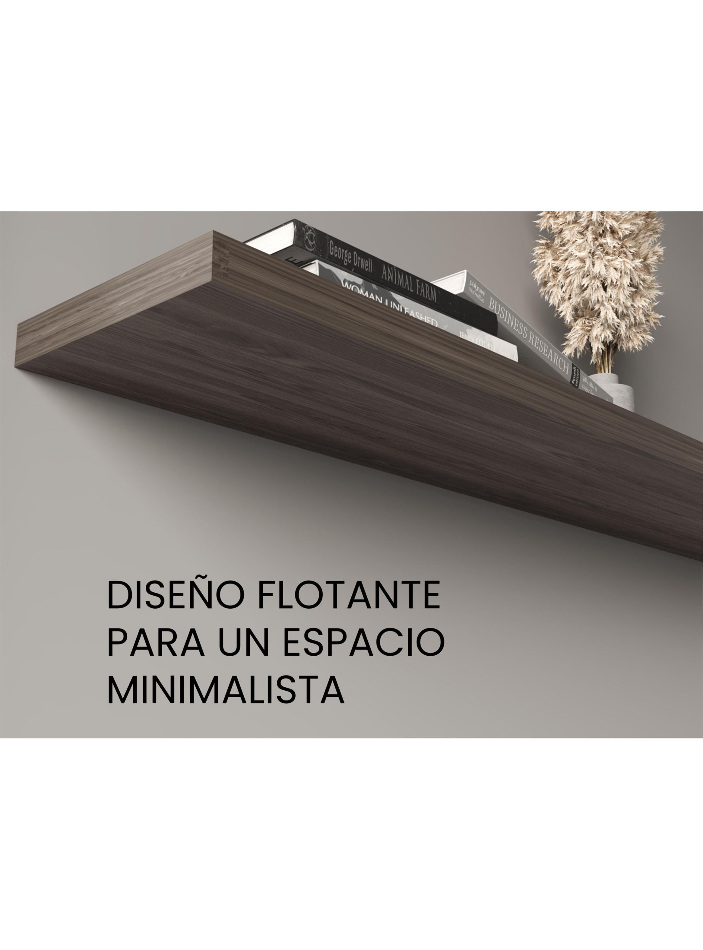 Repisa Flotante Wall 120x25x3.8 cm Coñac 1 Unidad-4