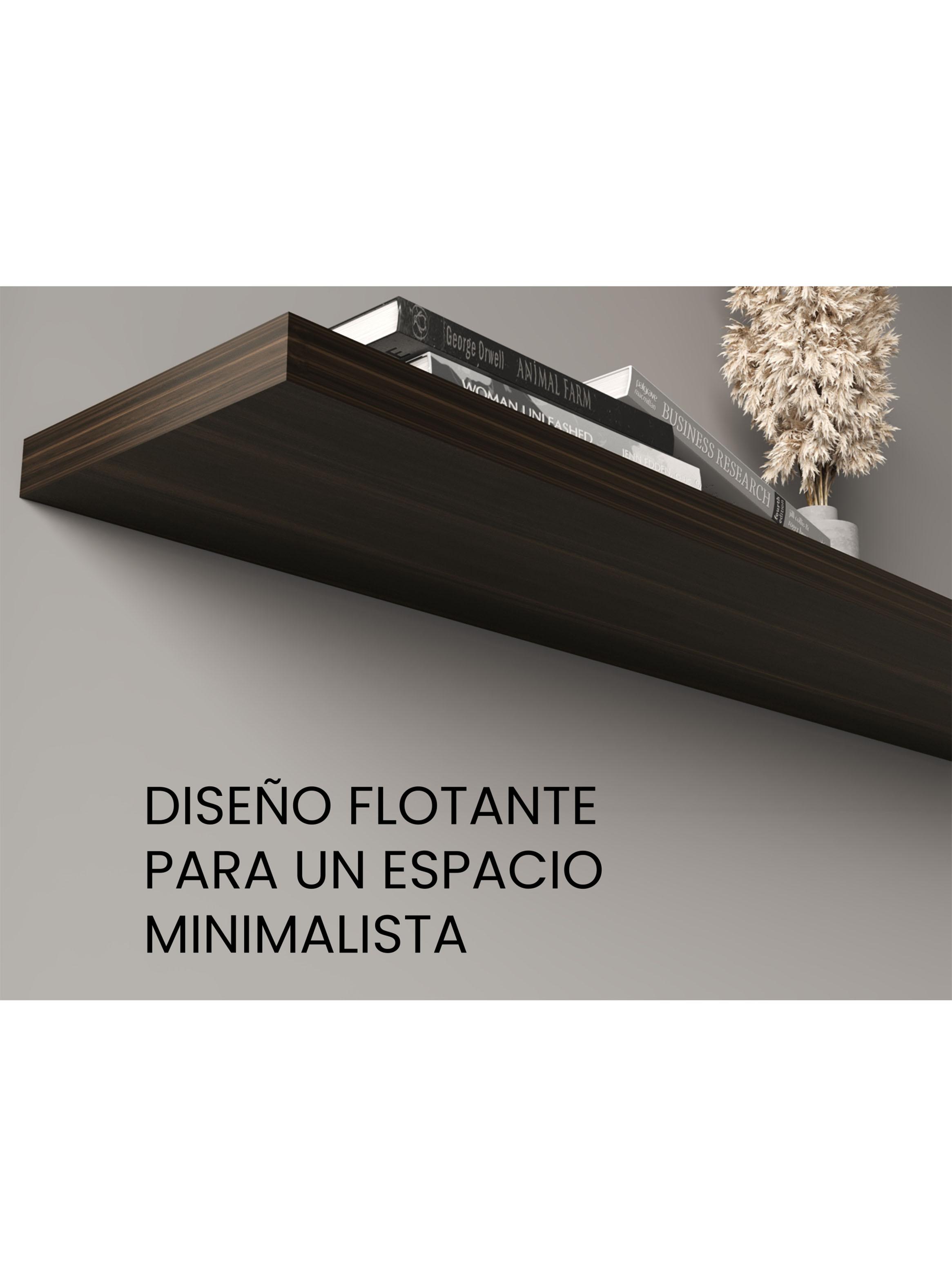 Repisa Flotante Wall 120x25x3.8 cm Habano 1 Unidad-3