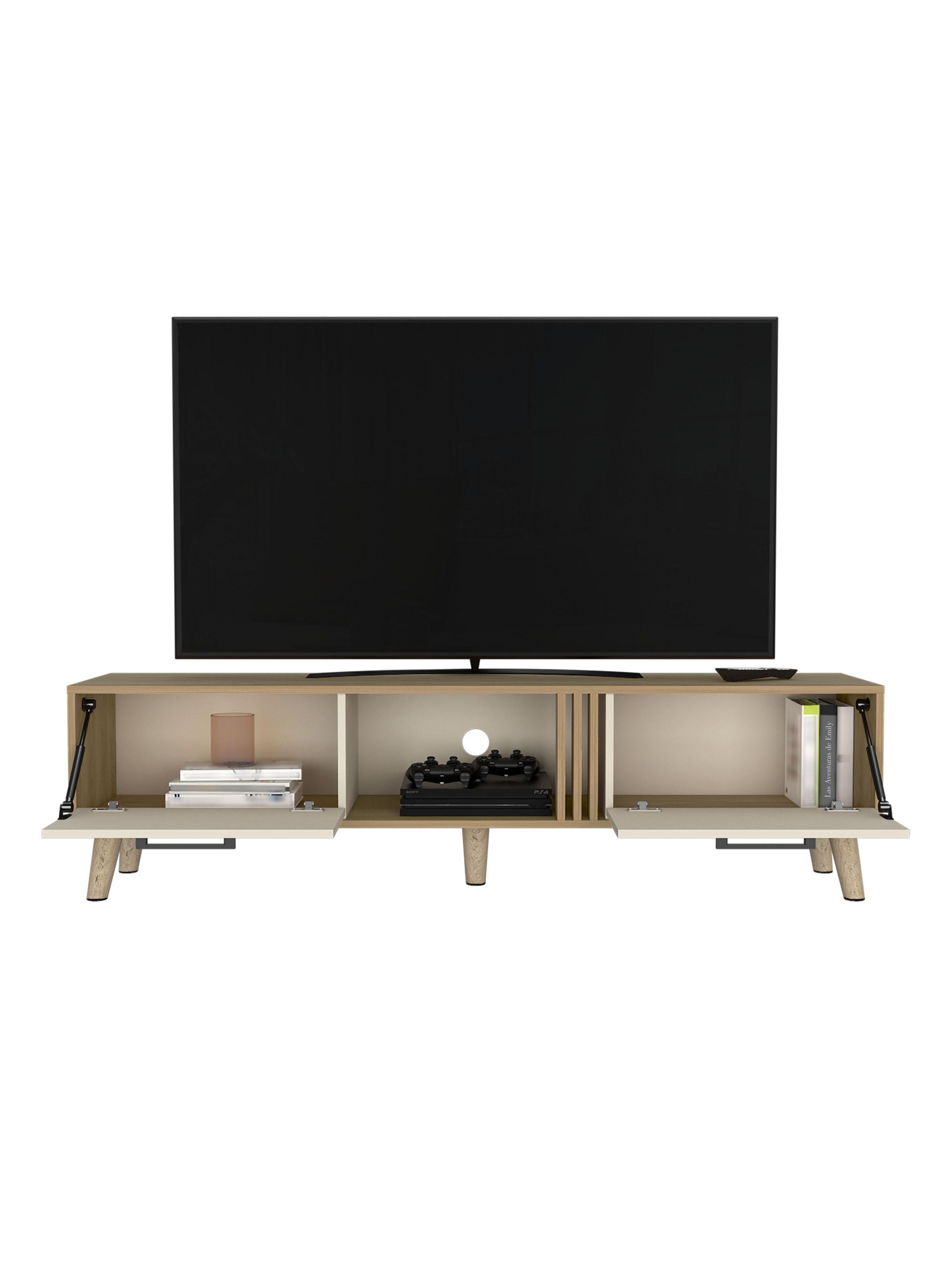 Rack TV 65" Vance 2 Puertas 160x43x35 cm Fresno y Capri-2