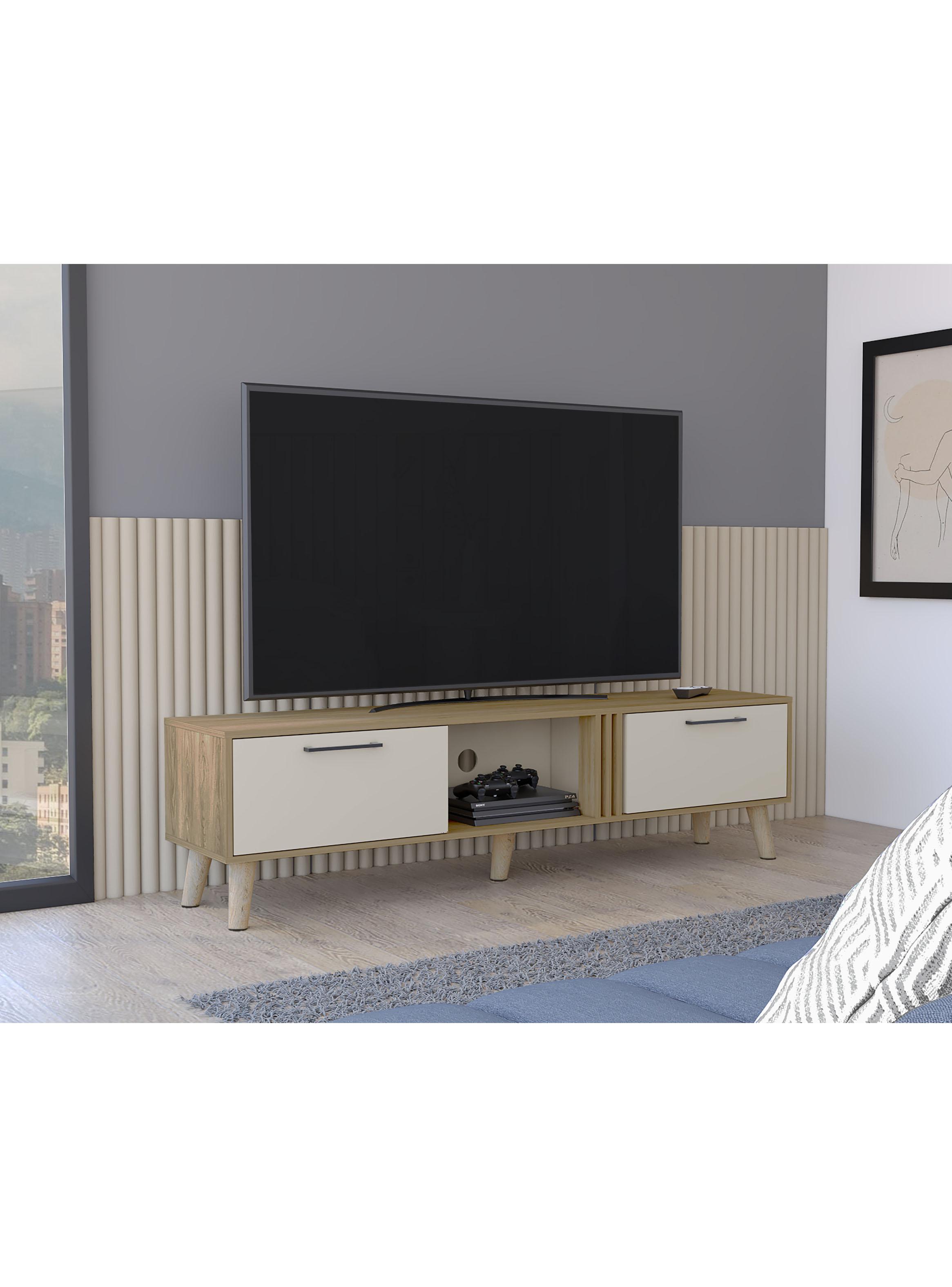 Rack TV 65" Vance 2 Puertas 160x43x35 cm Fresno y Capri-4