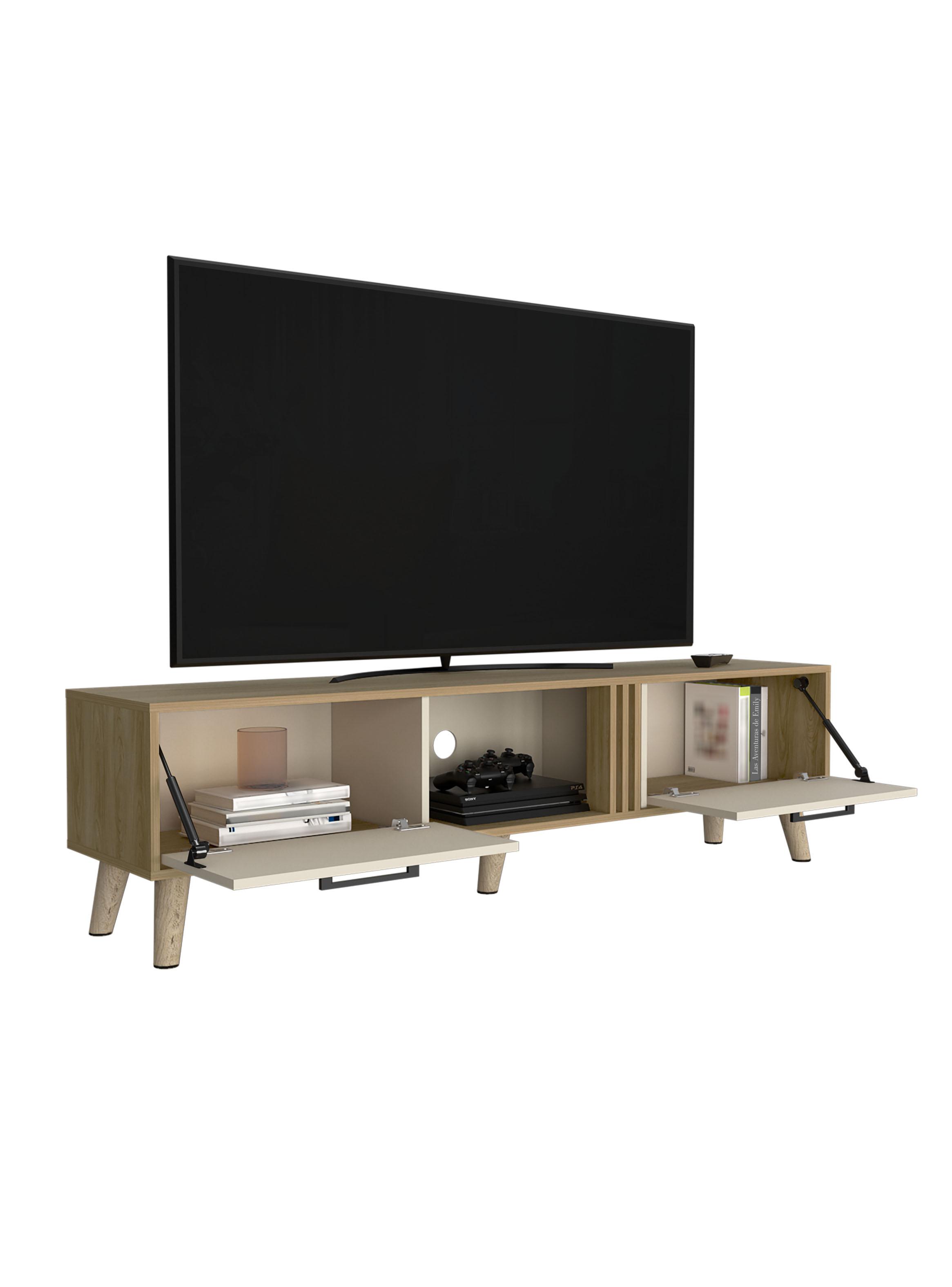 Rack TV 65" Vance 2 Puertas 160x43x35 cm Fresno y Capri-3