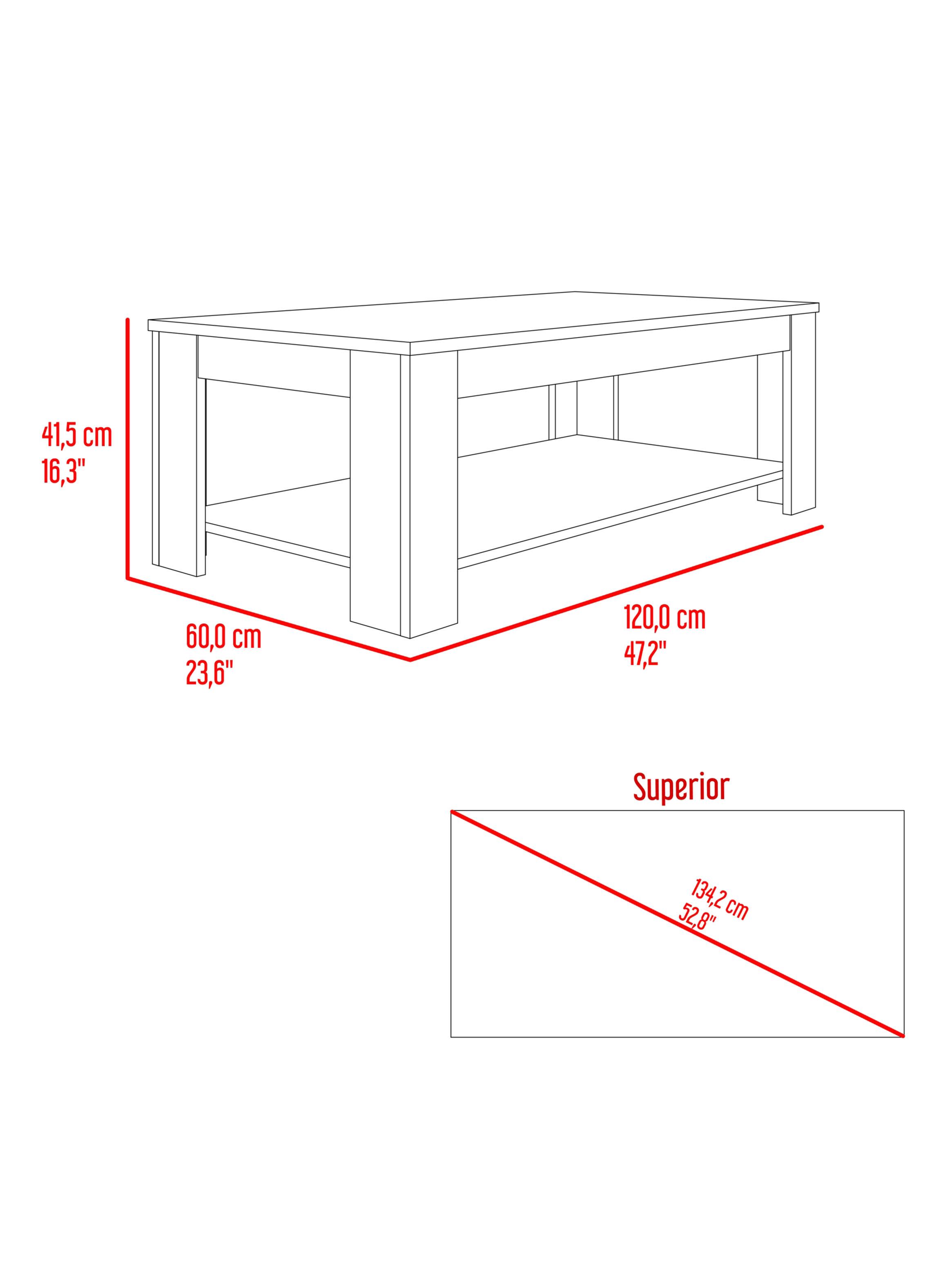 Mesa de Centro Cecil 120x60x41.5 cm Fresno y Wengue-1