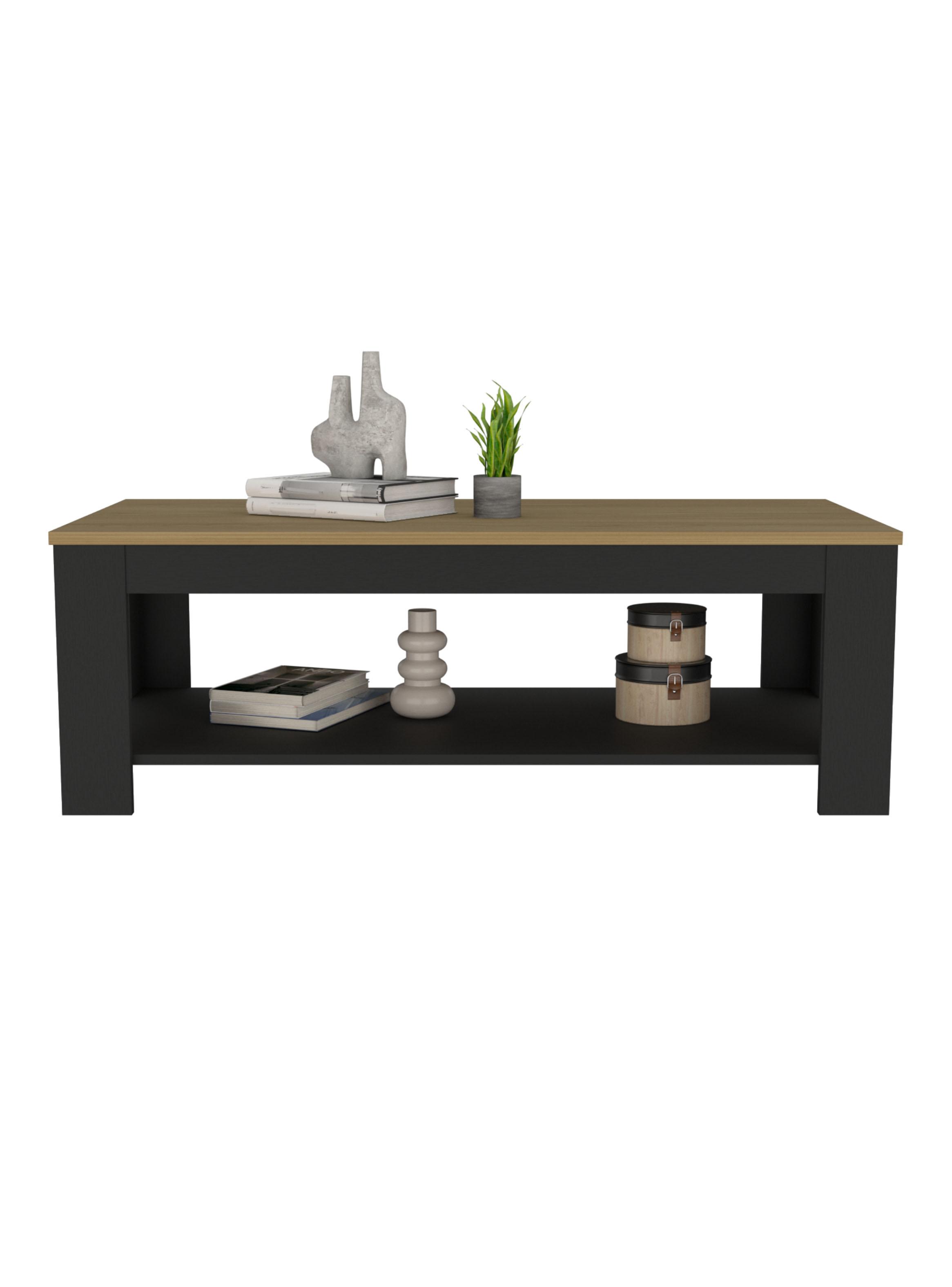 Mesa de Centro Cecil 120x60x41.5 cm Fresno y Wengue-3