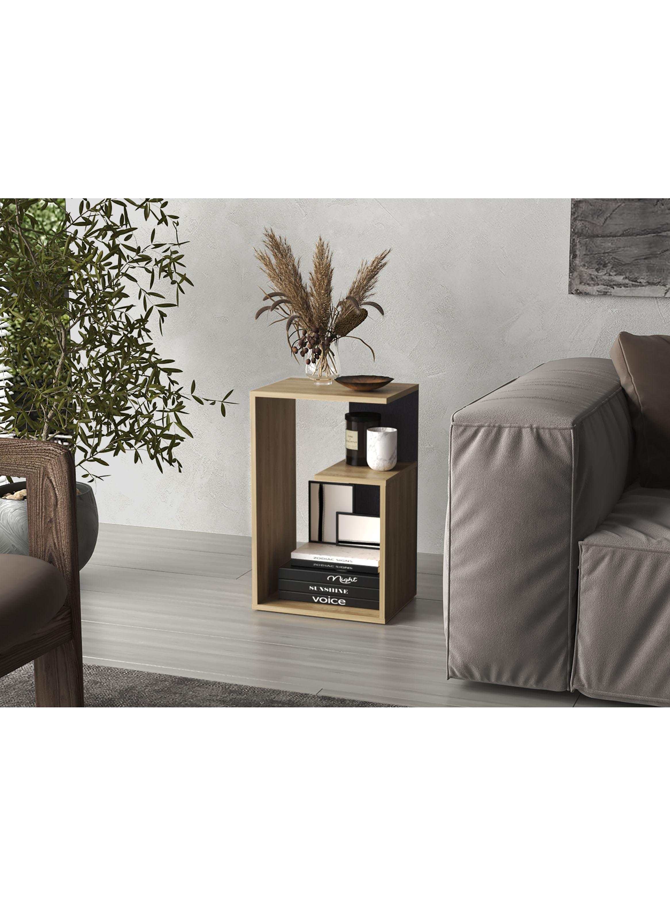 Mesa Lateral Everett 63.4x39.8x30 cm Fresno y Wengue-6