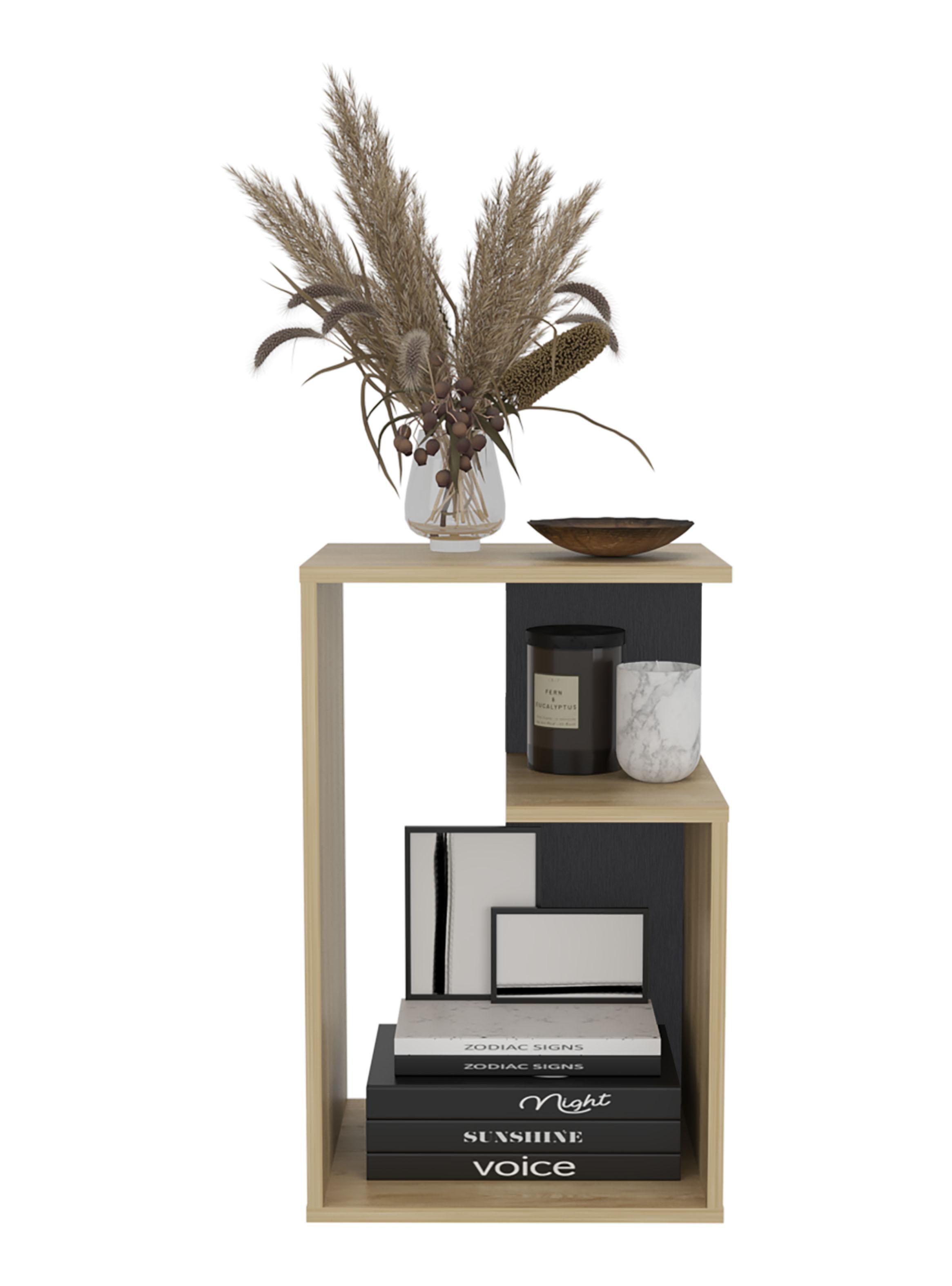 Mesa Lateral Everett 63.4x39.8x30 cm Fresno y Wengue-4