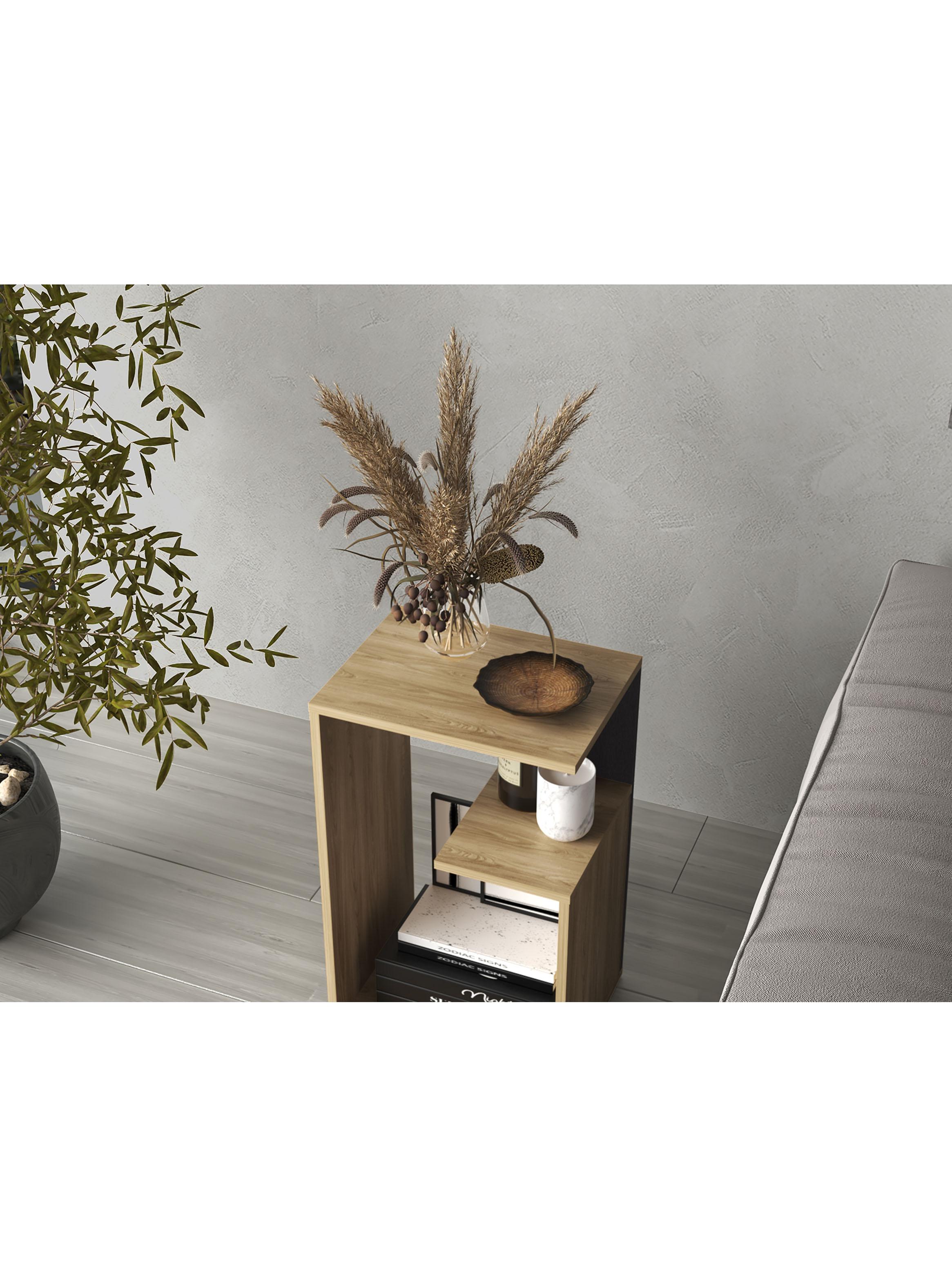 Mesa Lateral Everett 63.4x39.8x30 cm Fresno y Wengue-5