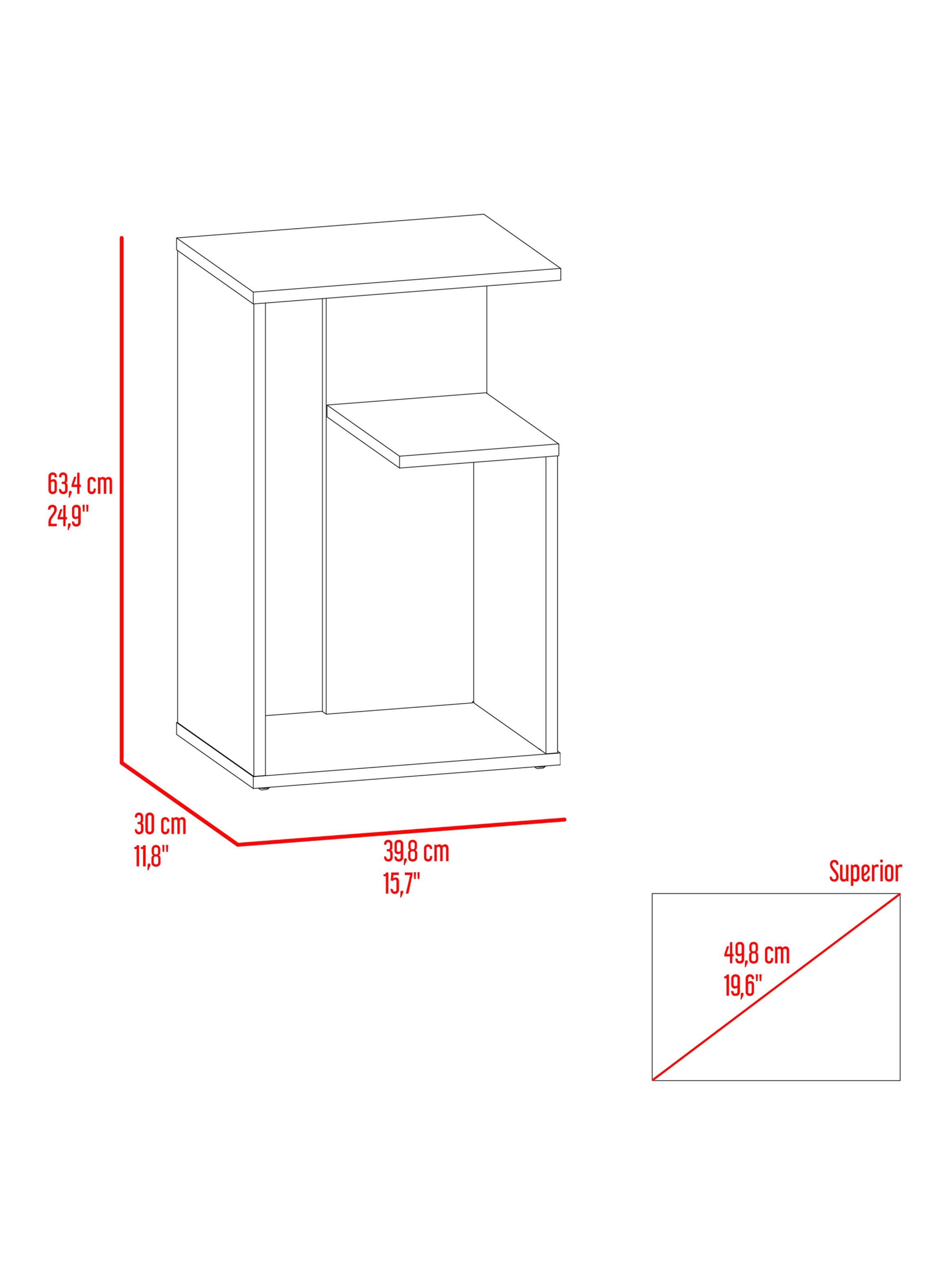 Mesa Lateral Everett 63.4x39.8x30 cm Fresno y Wengue-1