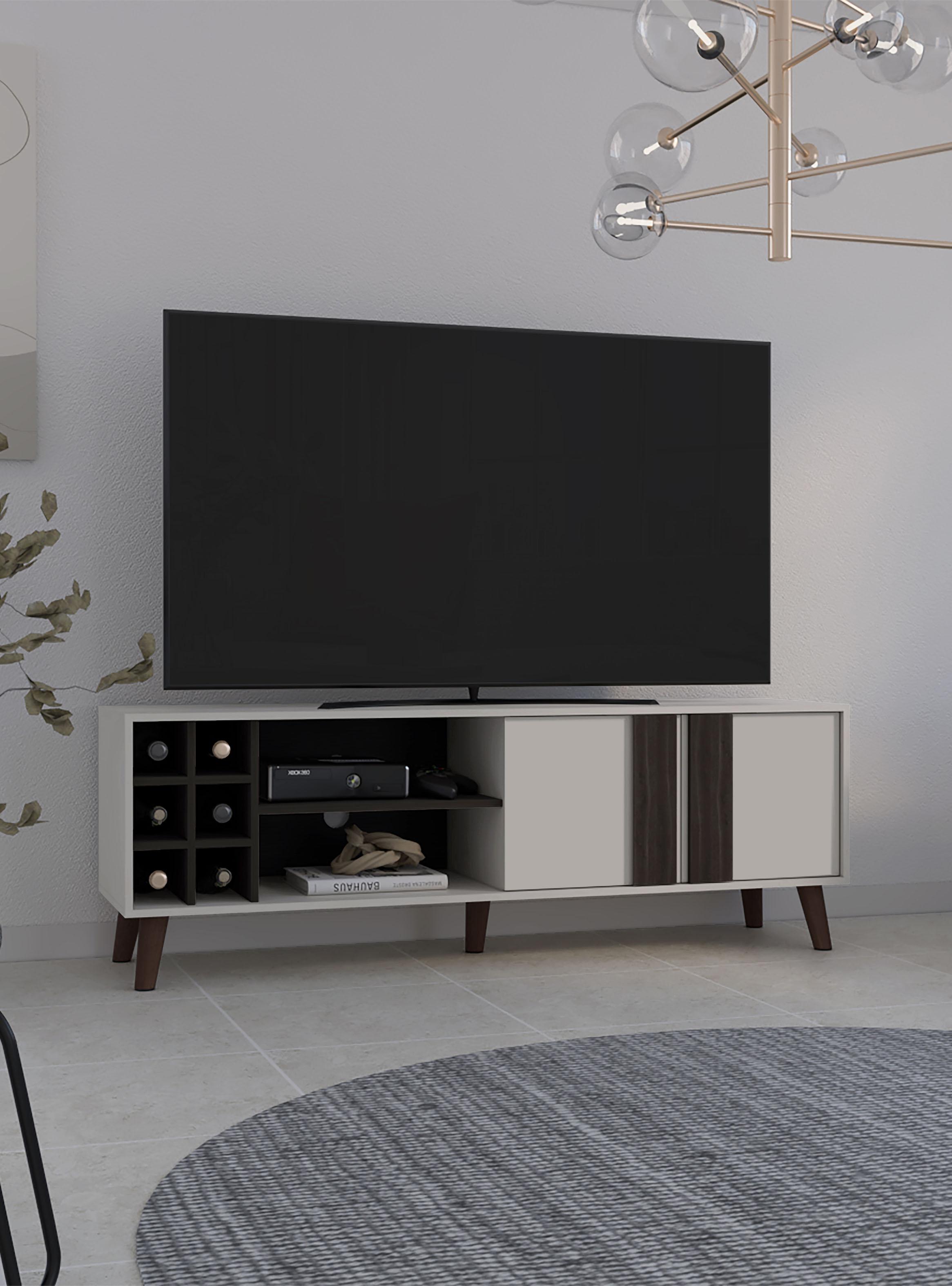 Rack TV 65'' Lane con Botelleros Capri y Milan-4