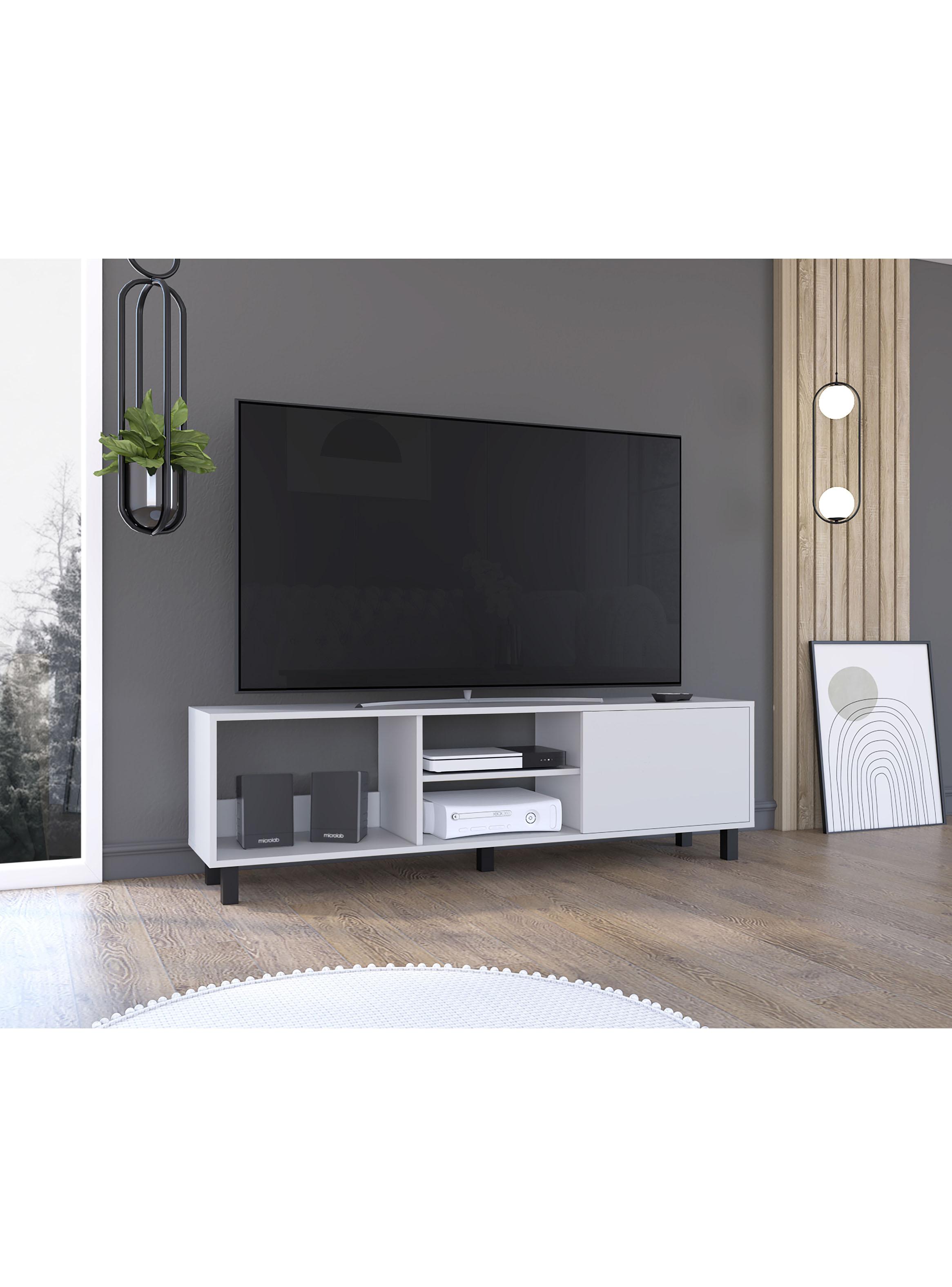 Rack TV 65" Tunez 1 Puerta Blanco-4