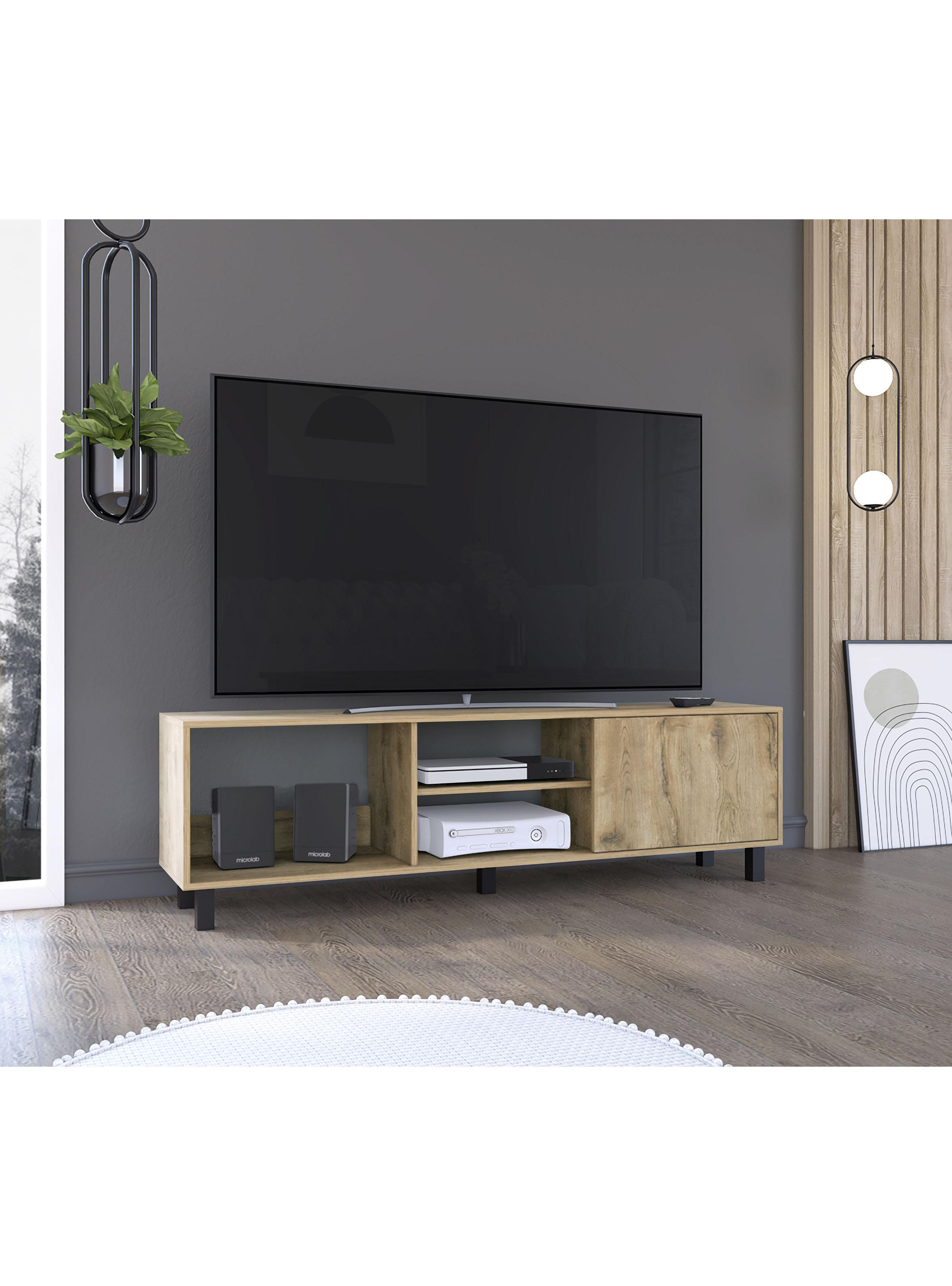 Rack TV 65" Tunez 1 Puerta Macadamia-4