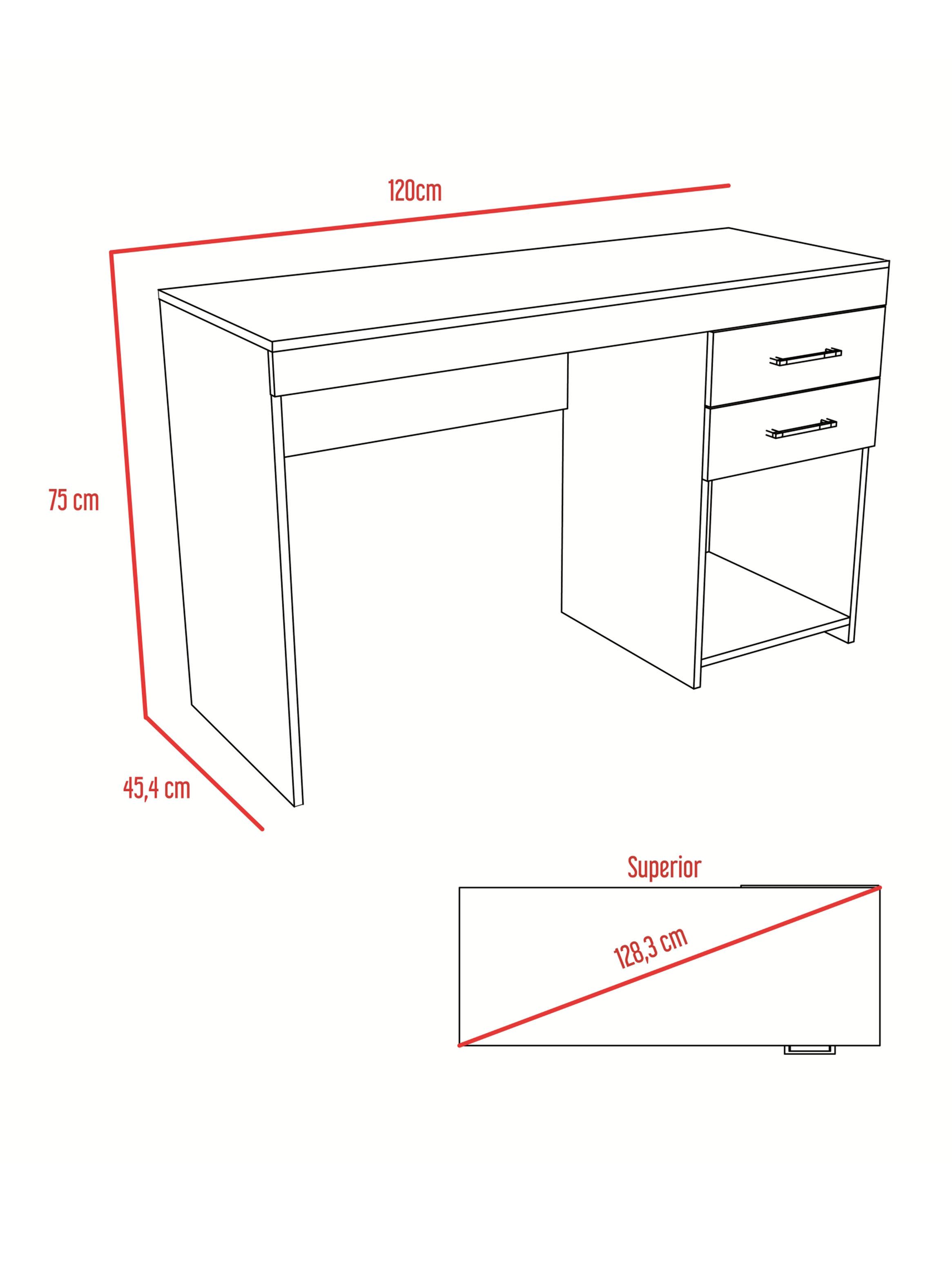 Escritorio Hazel 2 Cajones 120x75x45.4 cm Duna-1
