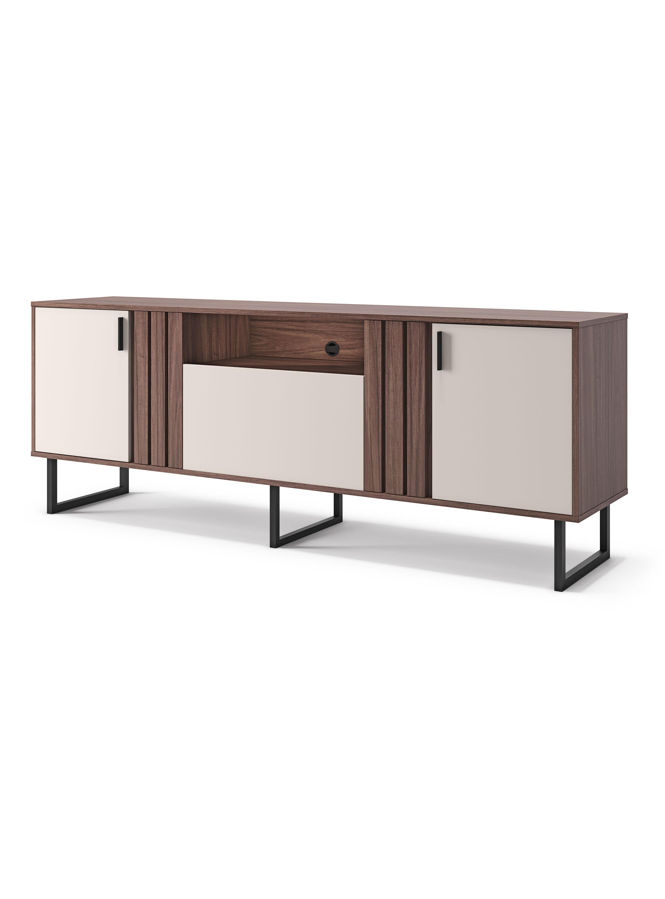 Rack TV Jurua 70" 3 Puertas Café Oscuro-2