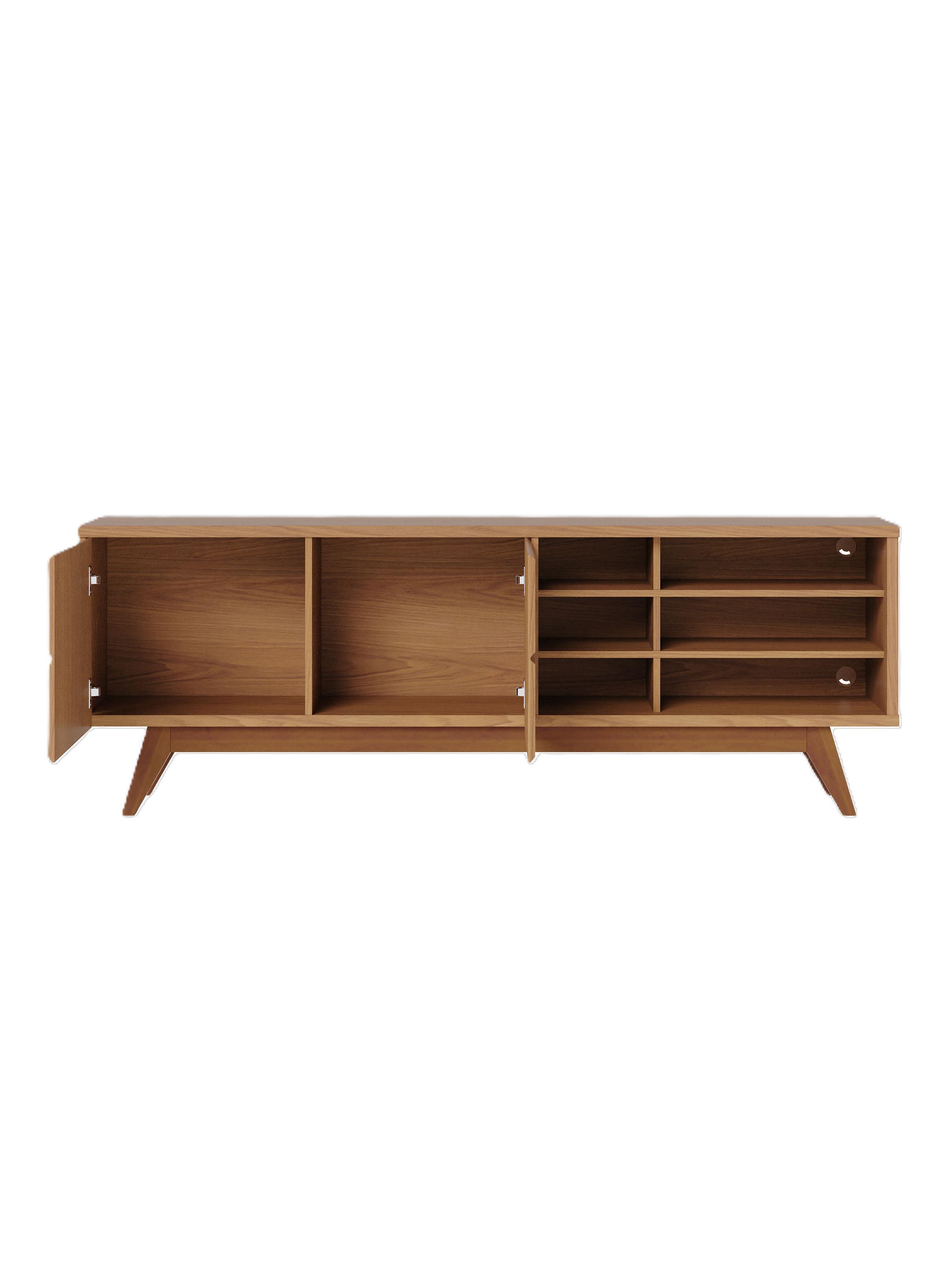 Rack TV Noronha 75" 2 Puertas Café-2