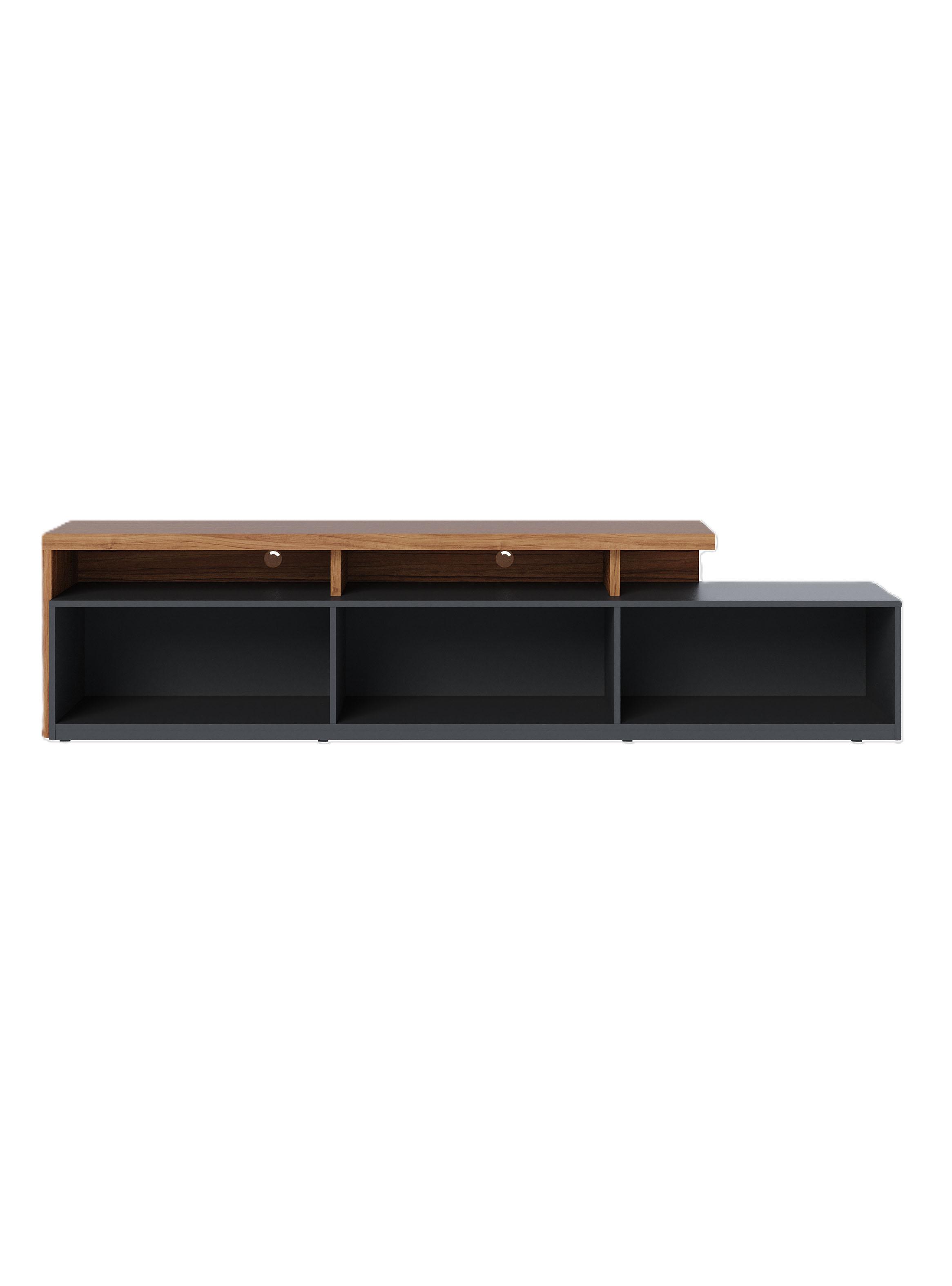 Rack TV Logan 70" 3 Puertas Negro-2