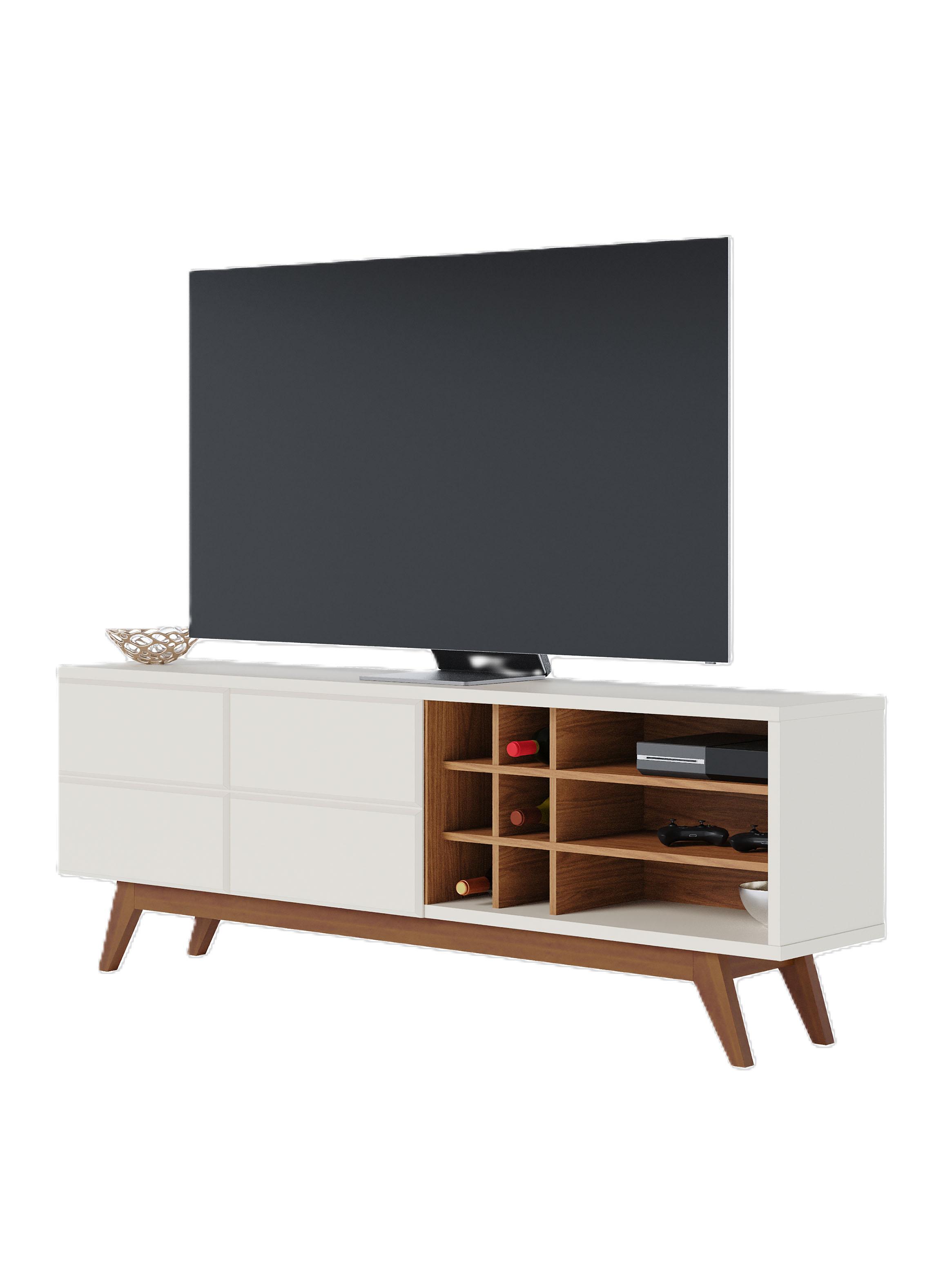 Rack TV Noronha 75" 2 Puertas Blanco-2