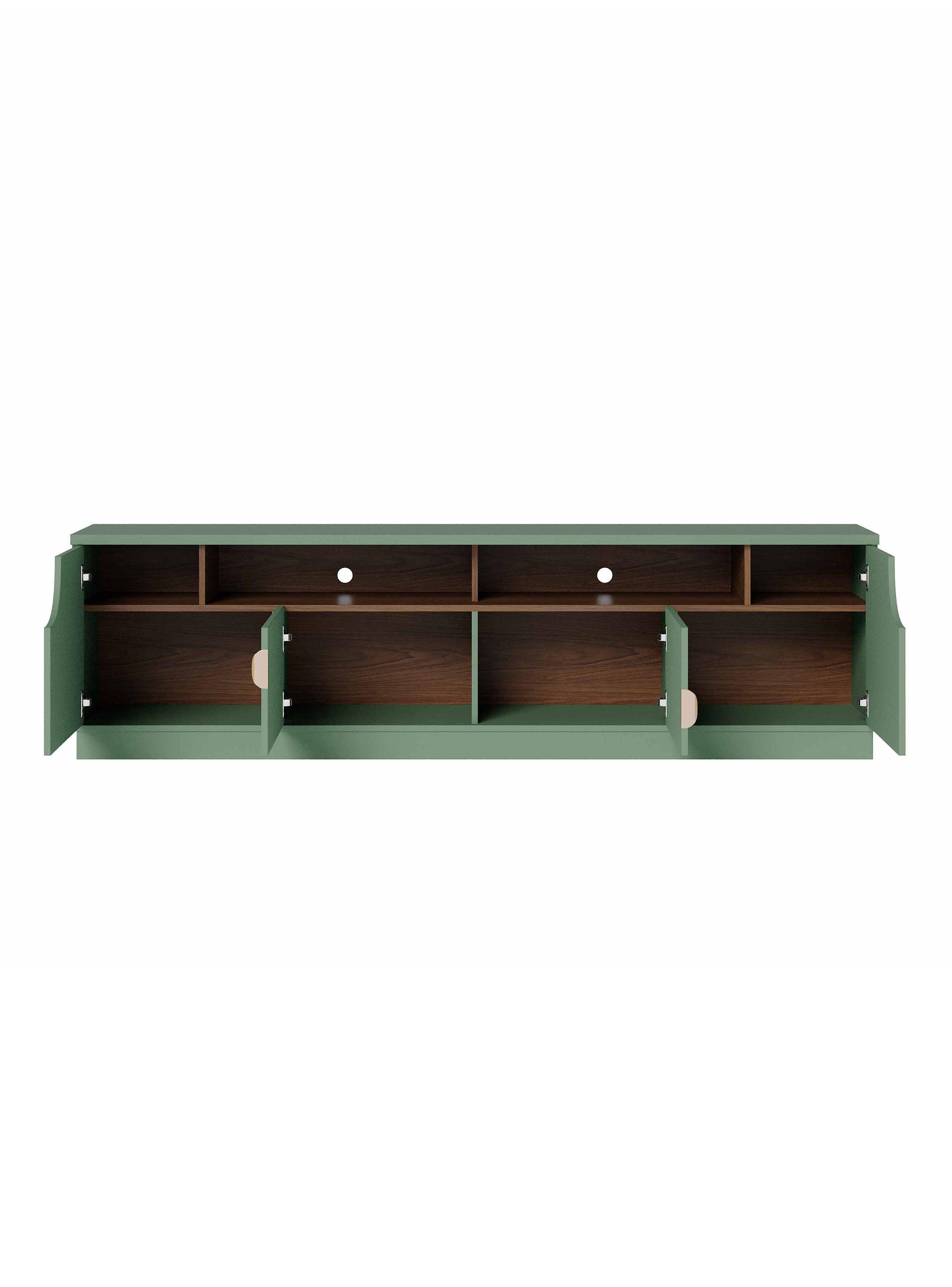Rack TV Santorini 75" 4 Puertas Verde-2