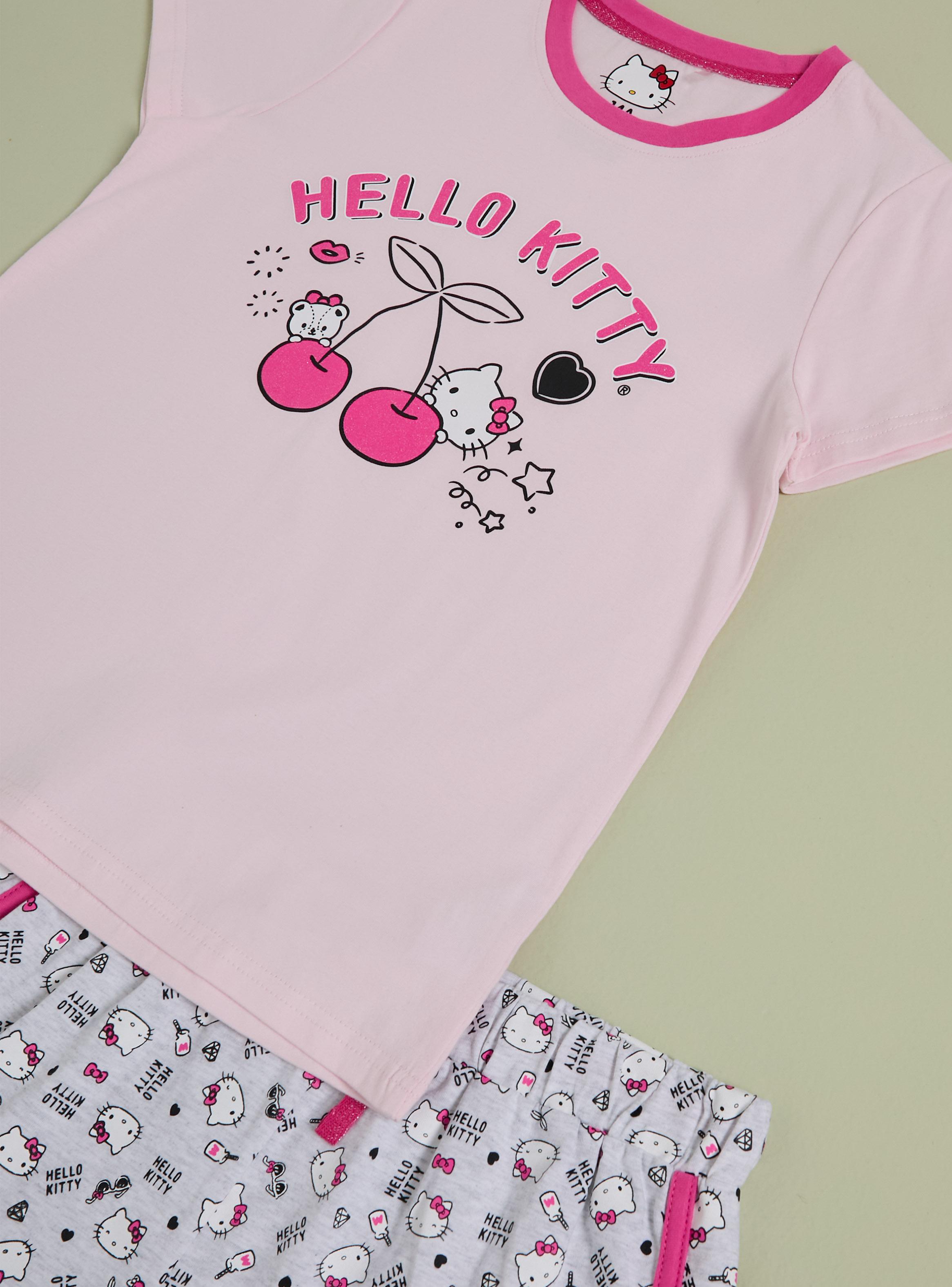 Pijama Estampado Glitter Cerezas Hello Kitty-2