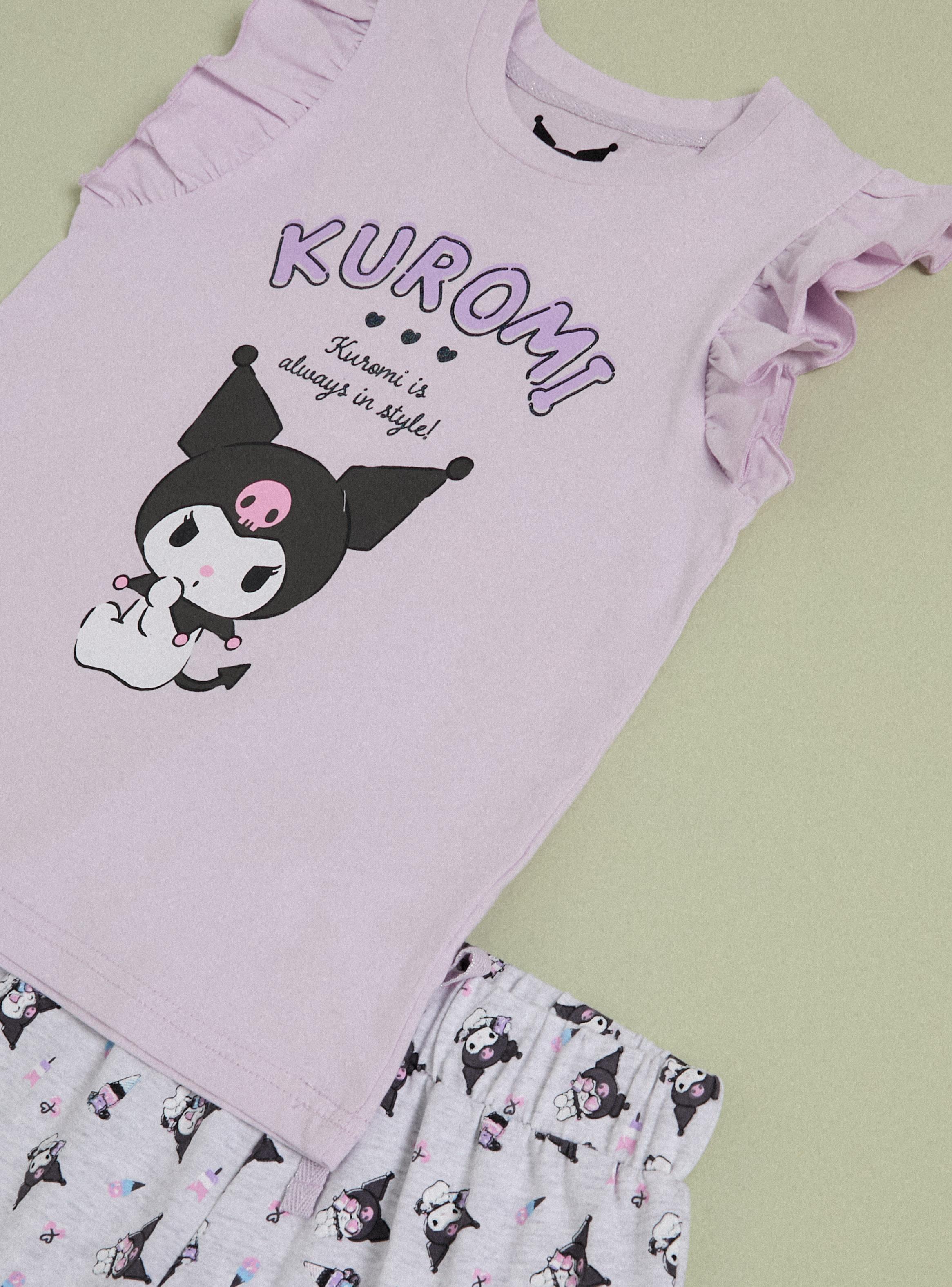 Pijama Estampado Kuromi con Vuelos-2