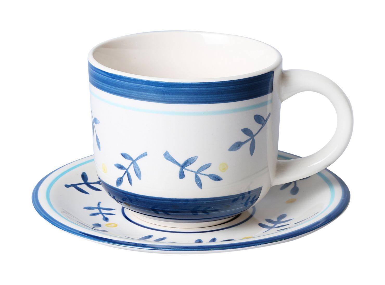 Set de 30 Vajillas de Cerámica Stylo Ramas Azules-1