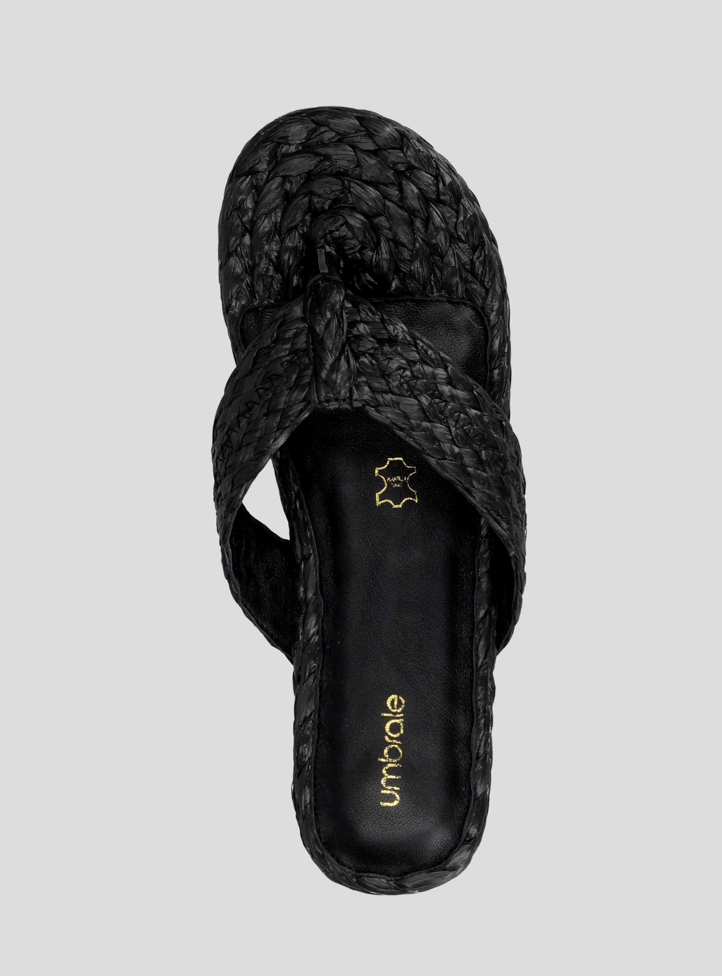Sandalia Flip Flop de RaffiaPlataforma Mujer-4