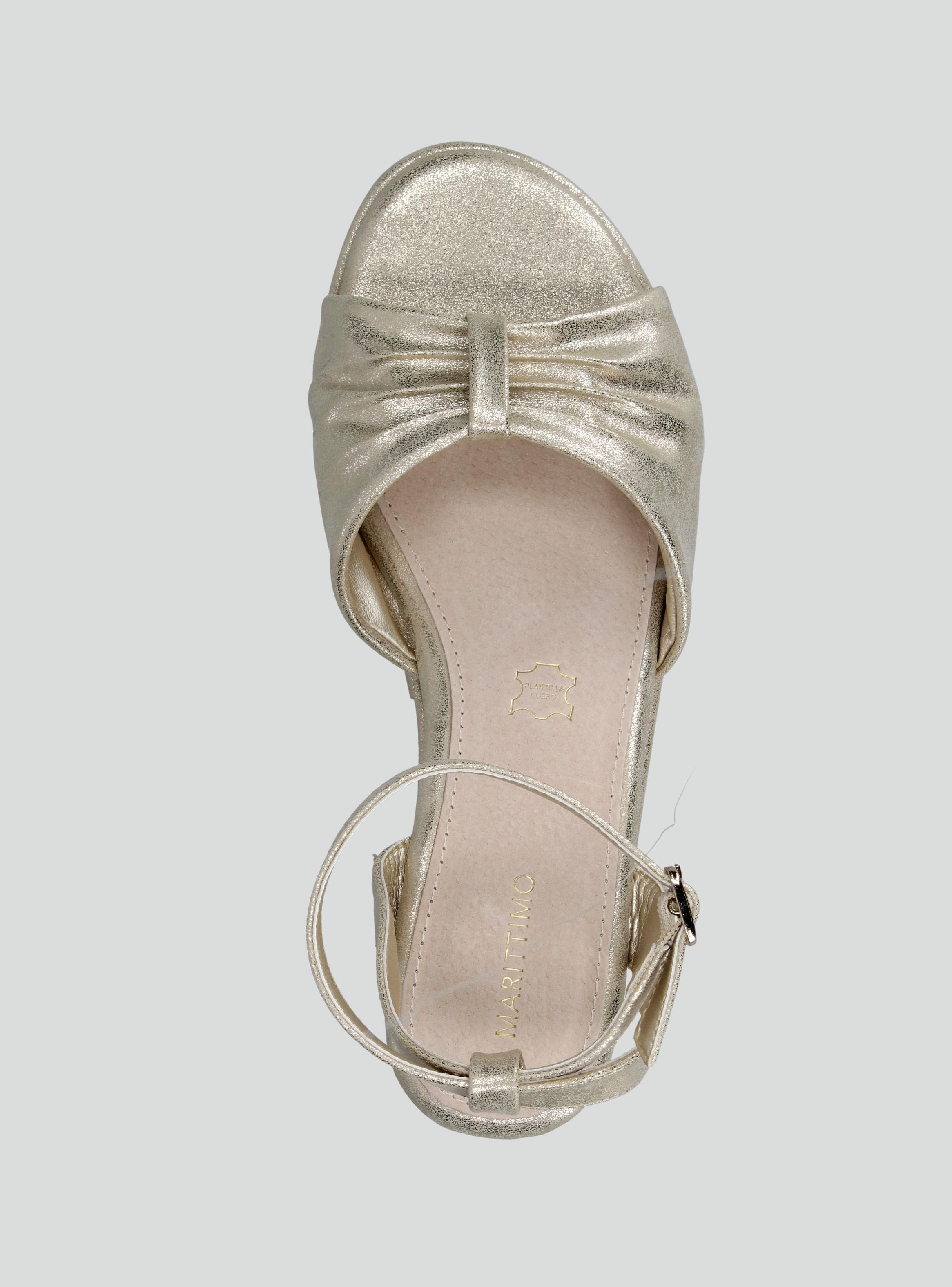 Sandalia Cuña con Tobillo Tomado Mujer-2