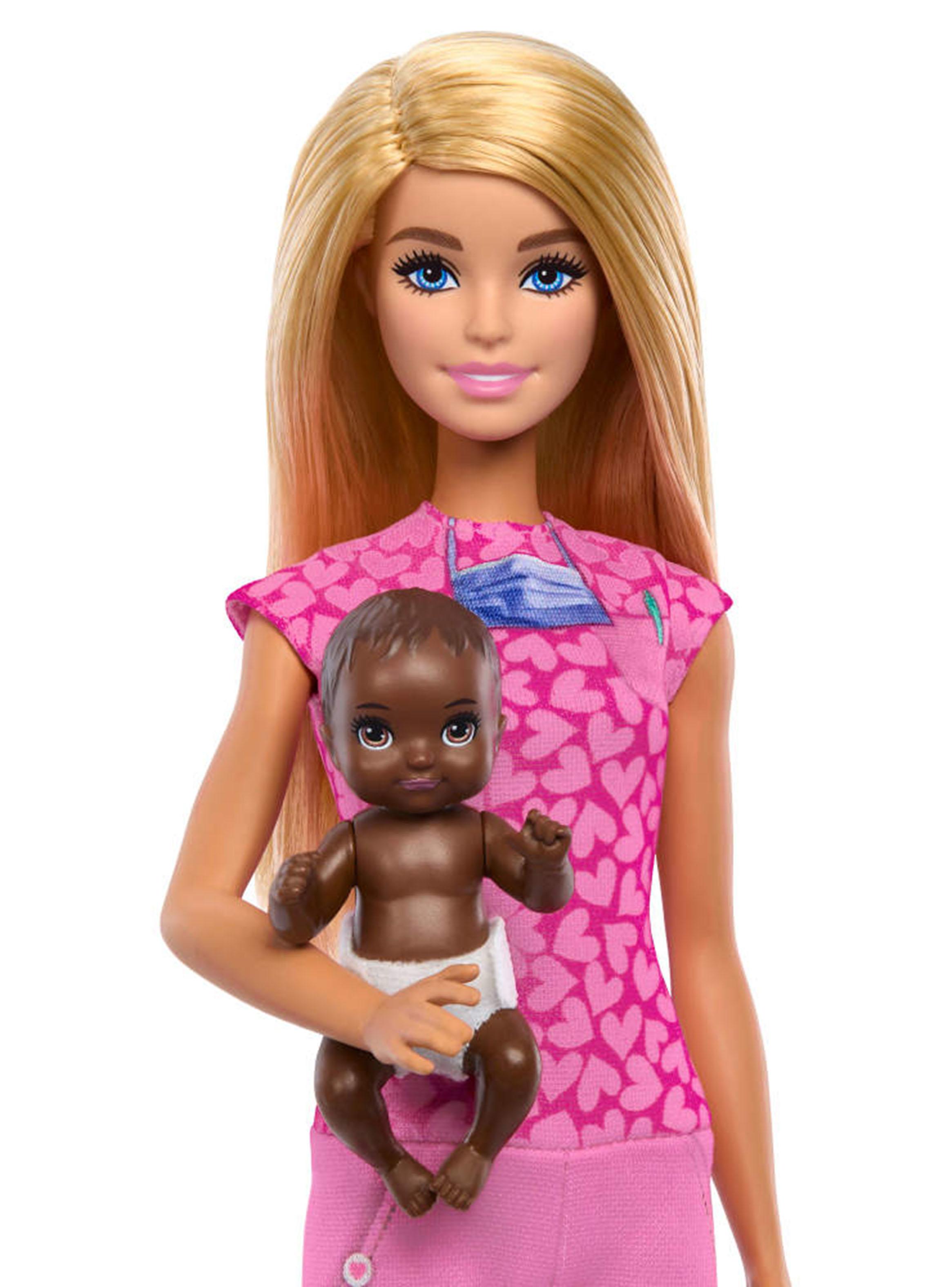 Muñeca Enfermera Cabello Rubio con Bebé-1