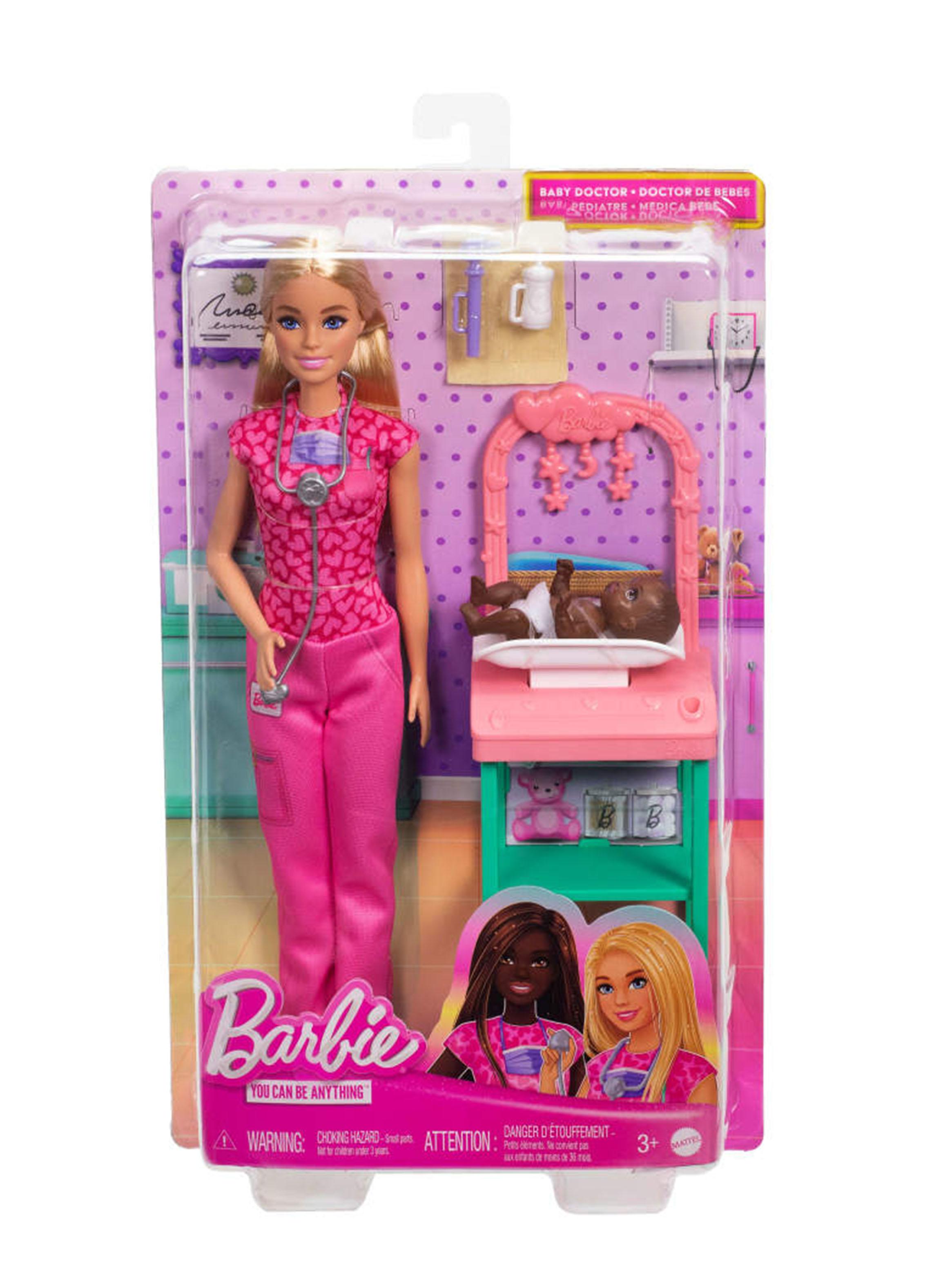 Muñeca Enfermera Cabello Rubio con Bebé-0
