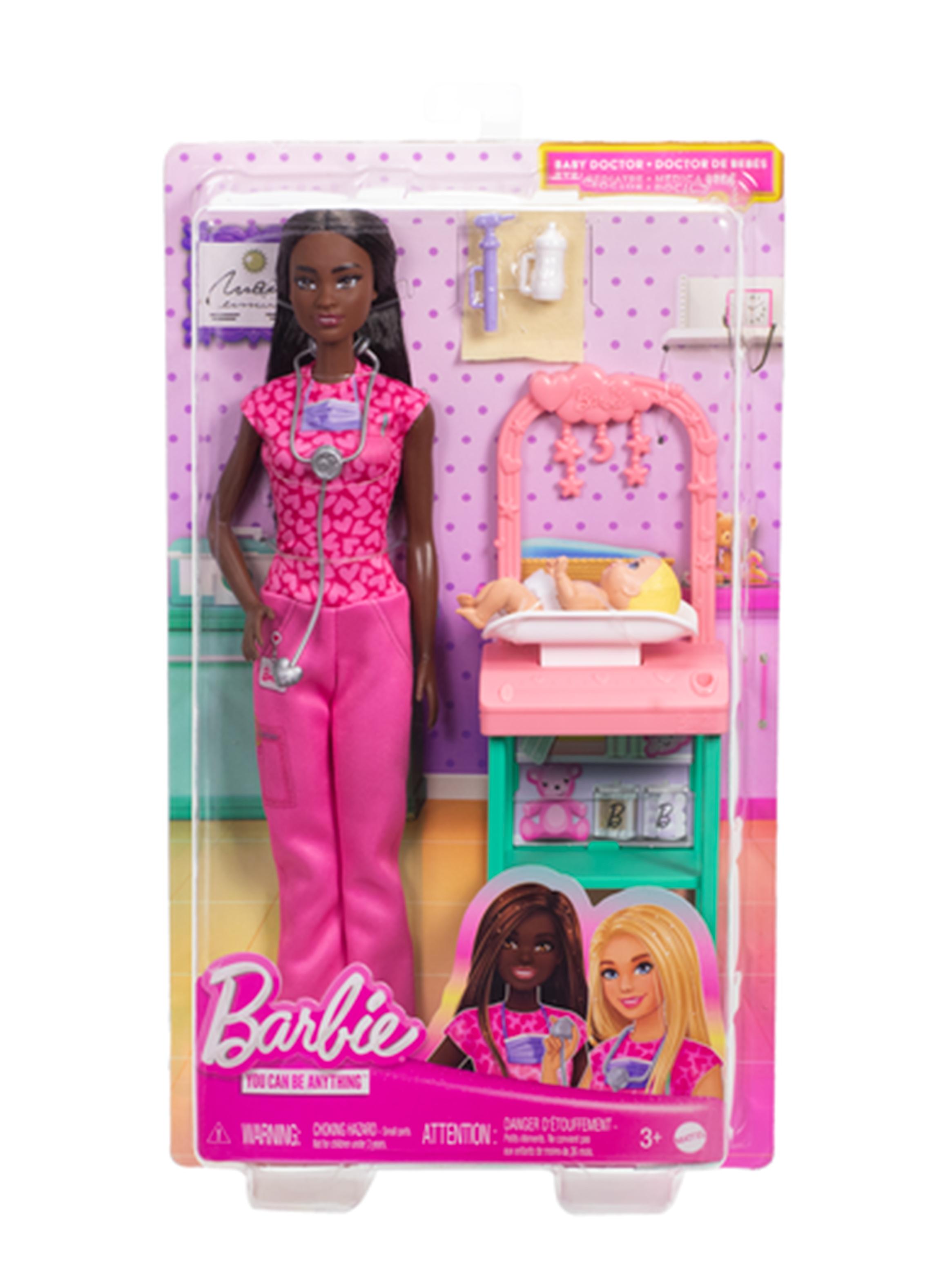 Muñeca Enfermera Cabello Oscuro con Bebé-1