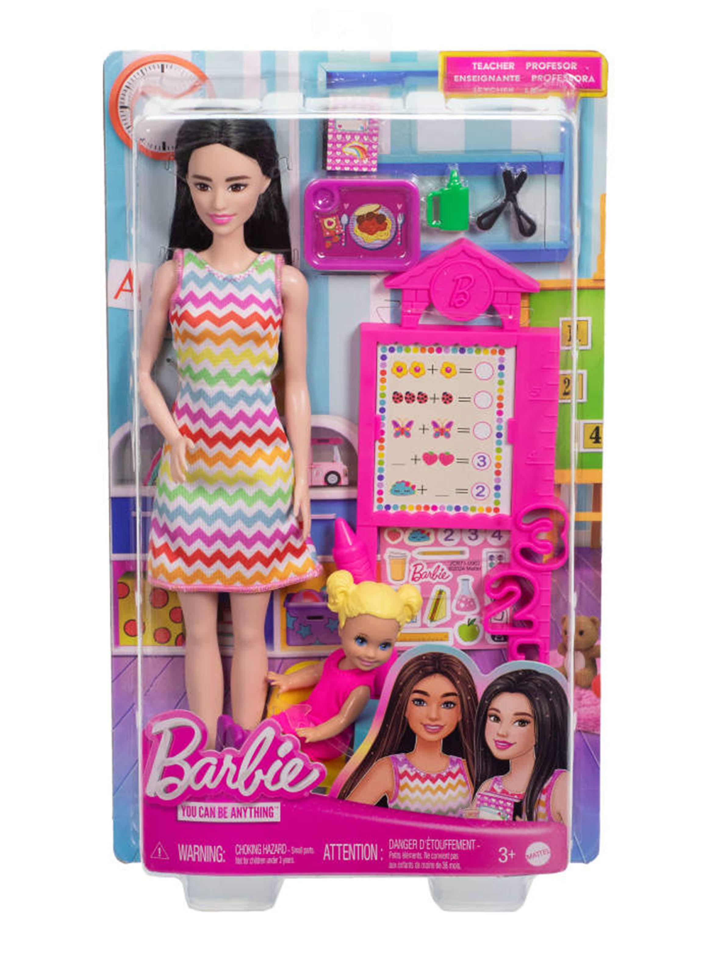 Muñeca Maestra Cabello Negro con Niña-4