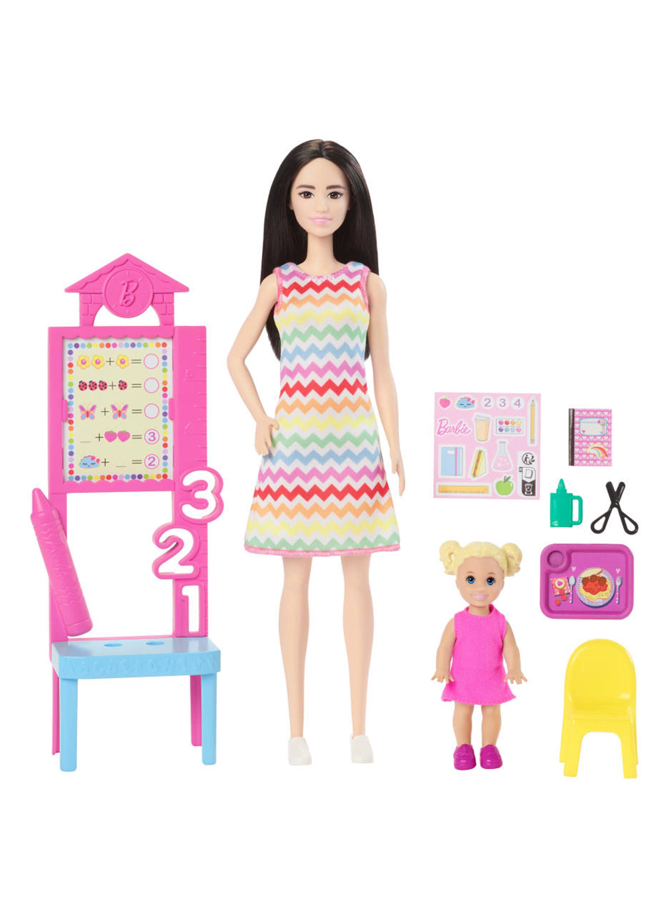 Muñeca Maestra Cabello Negro con Niña-1