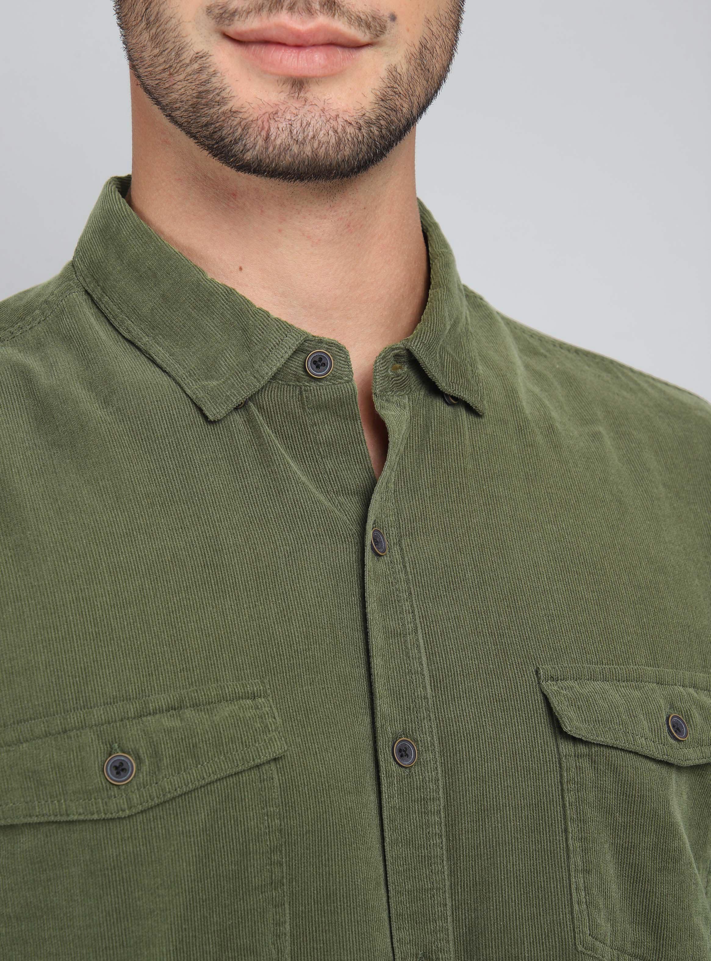 Camisa Cotelé Manga Larga-2