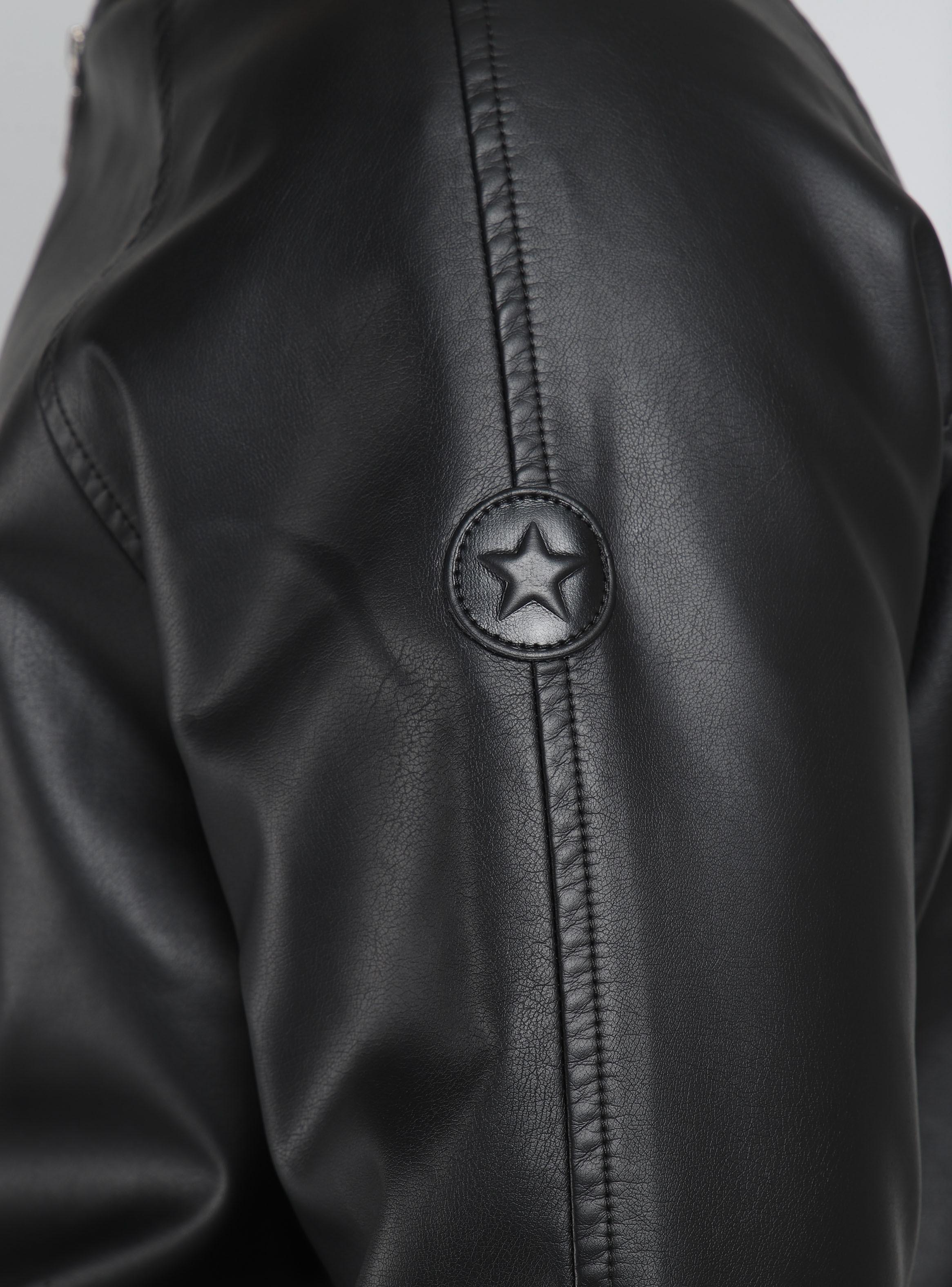 Chaqueta Cuero Ecológico Bomber-3