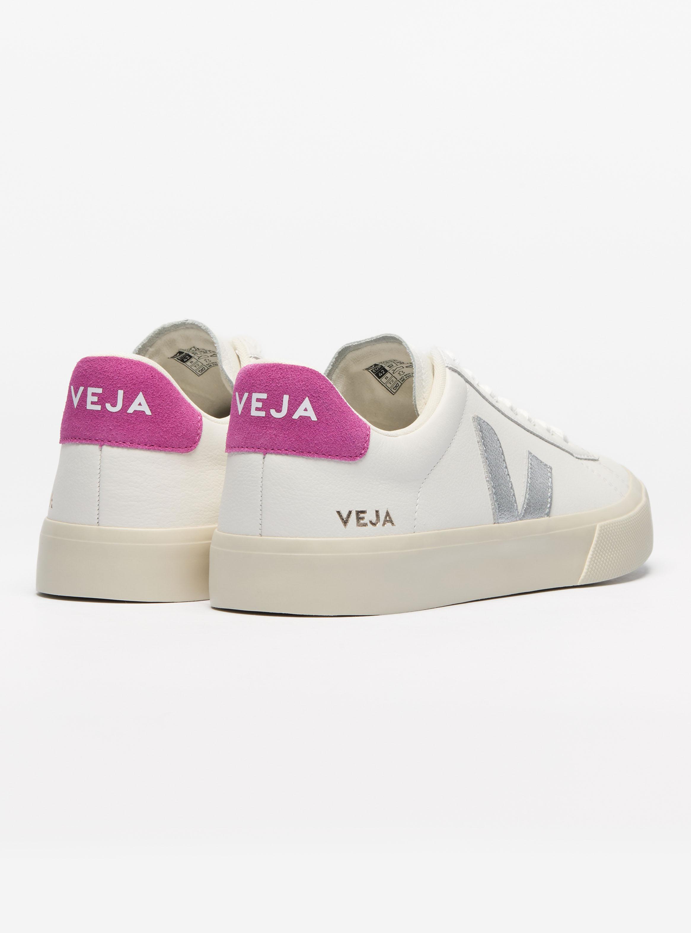 Zapatilla Urbana Campo Cuero White Silver Ultraviolet Mujer-2