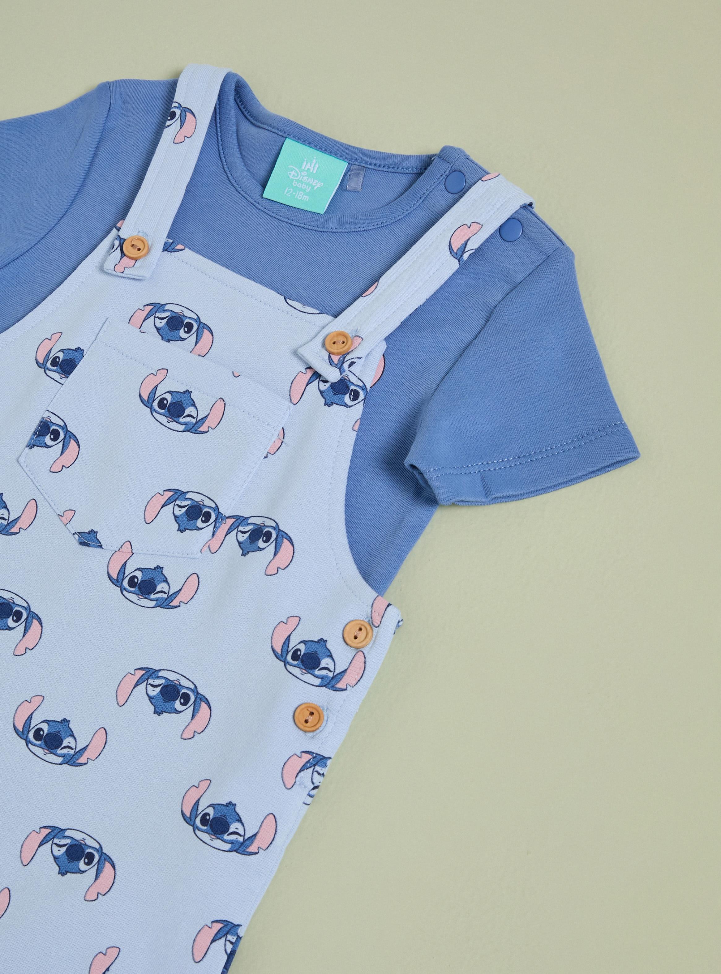 Conjunto Jardinera y Body Estampado Stitch-2