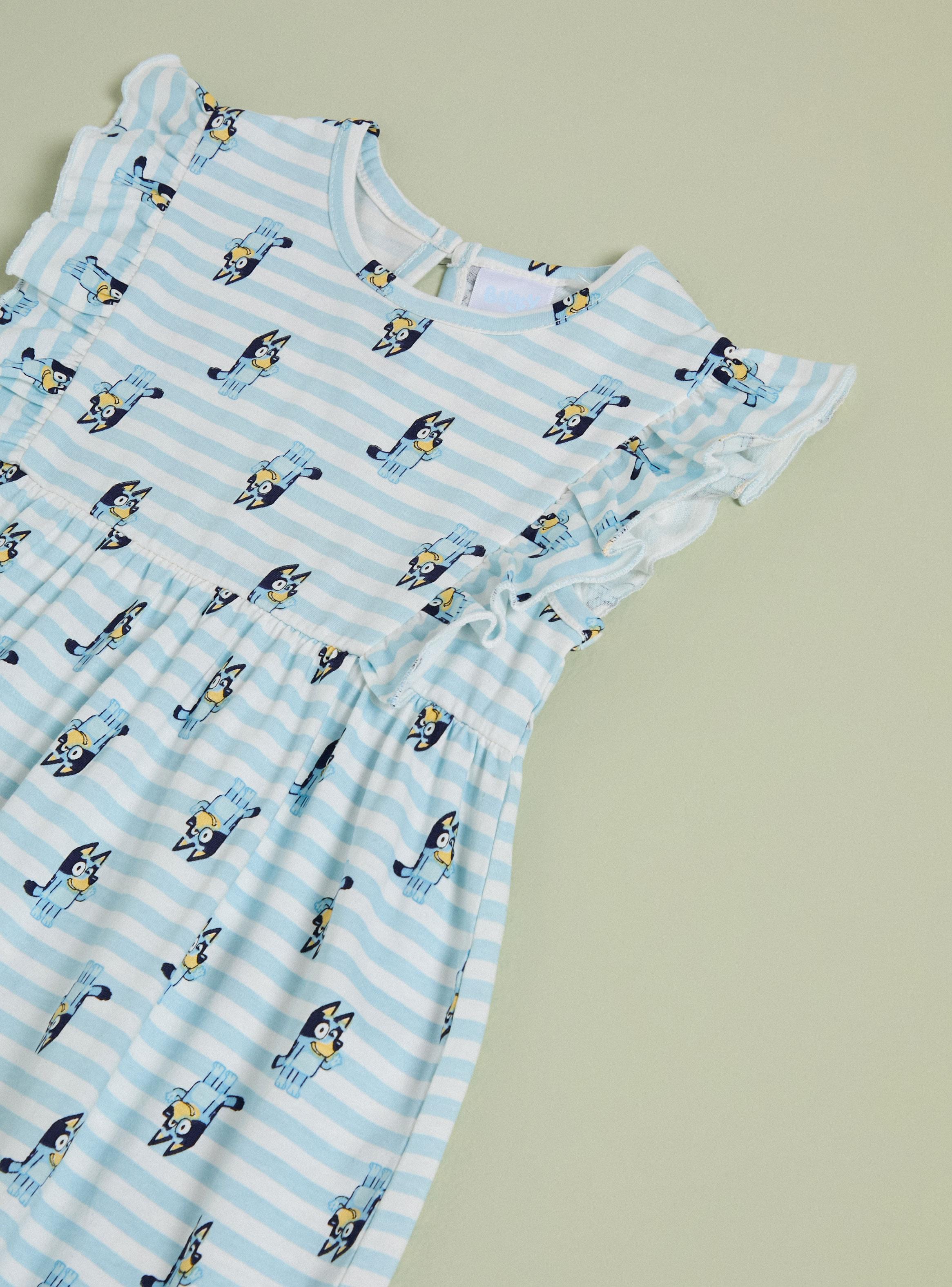 Vestido Estampado Bluey y Rayas-2