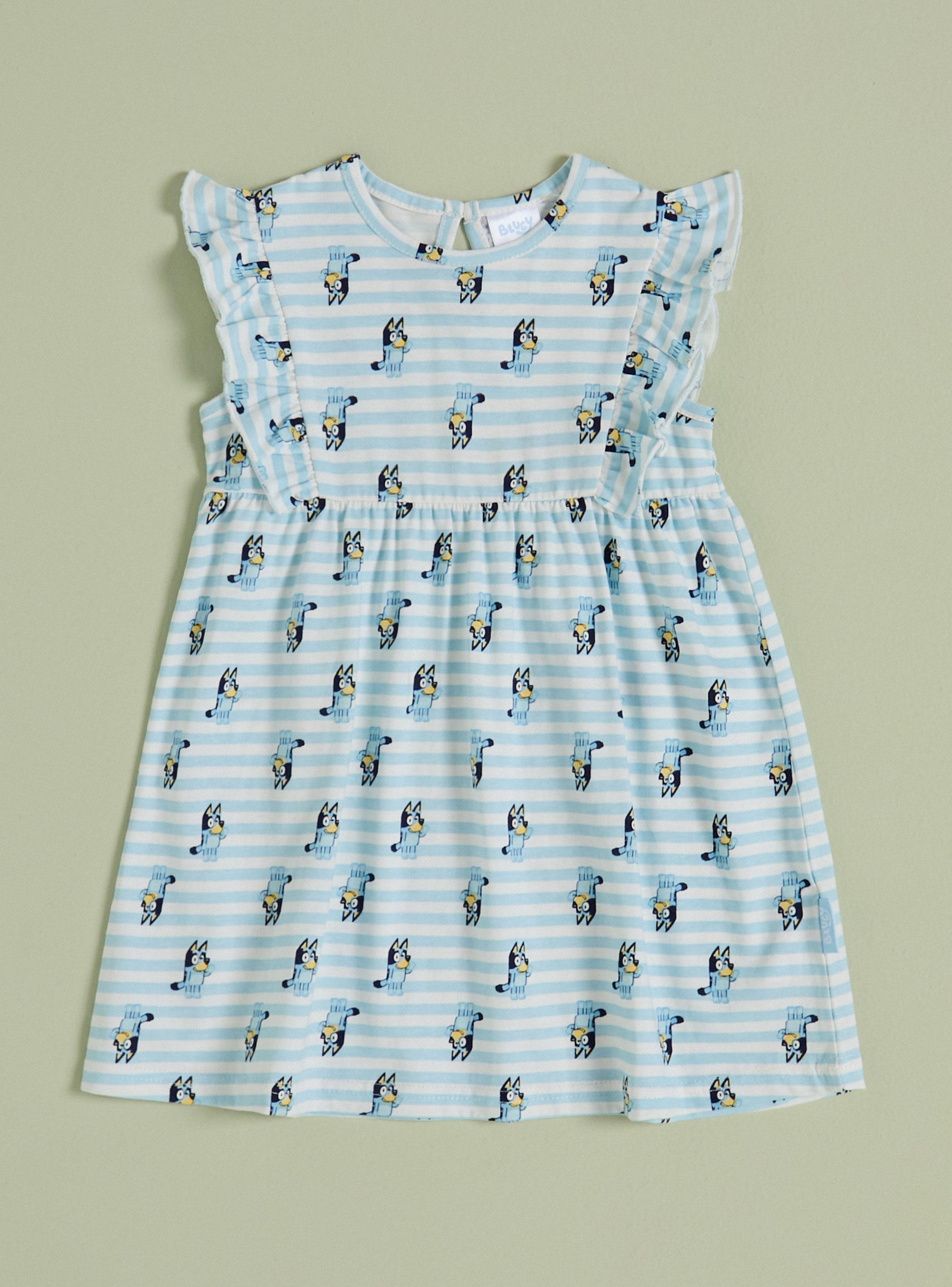 Vestido Estampado Bluey y Rayas-0