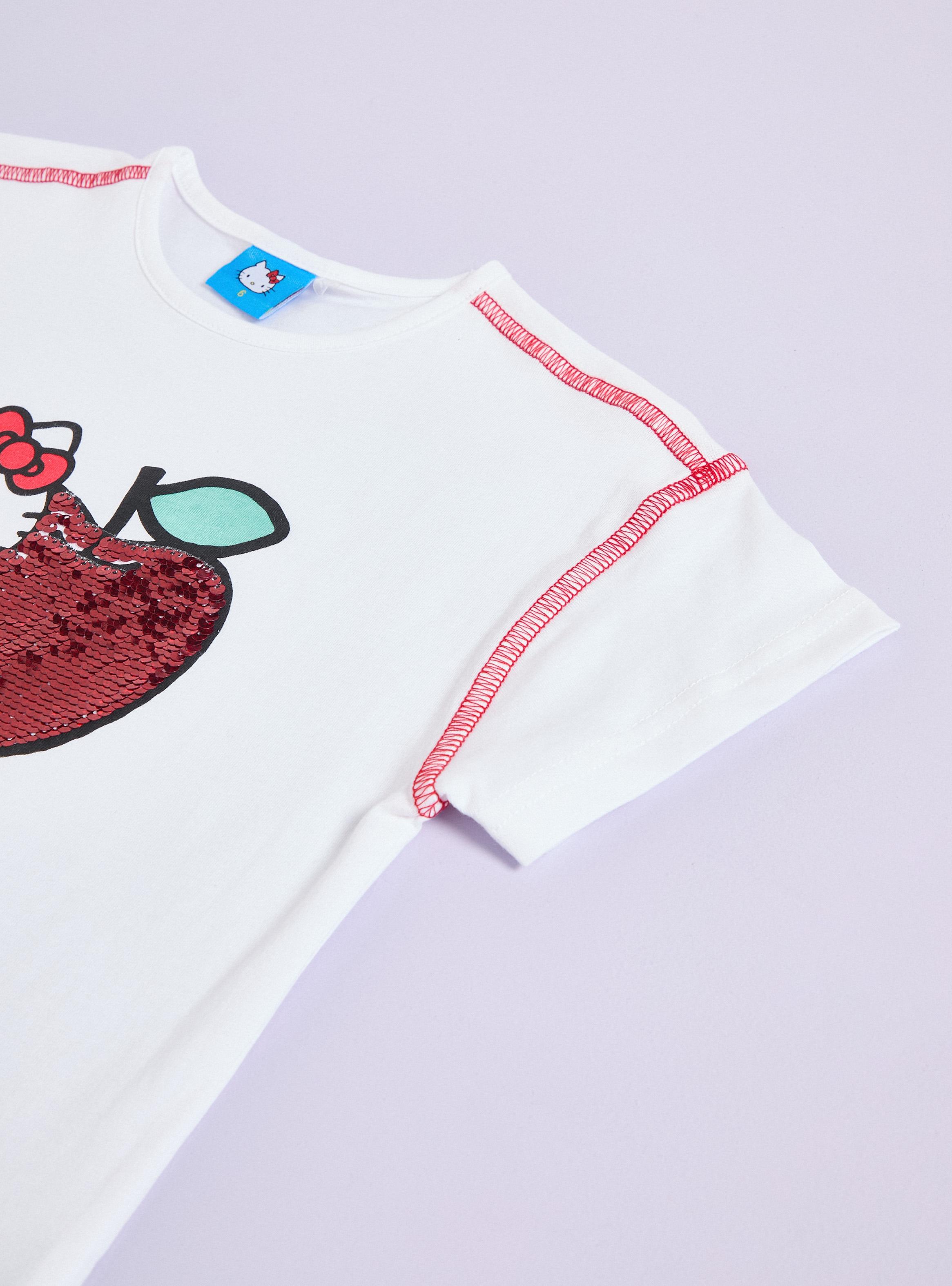 Polera Detalle Costura y Brillos Hello Kitty-2