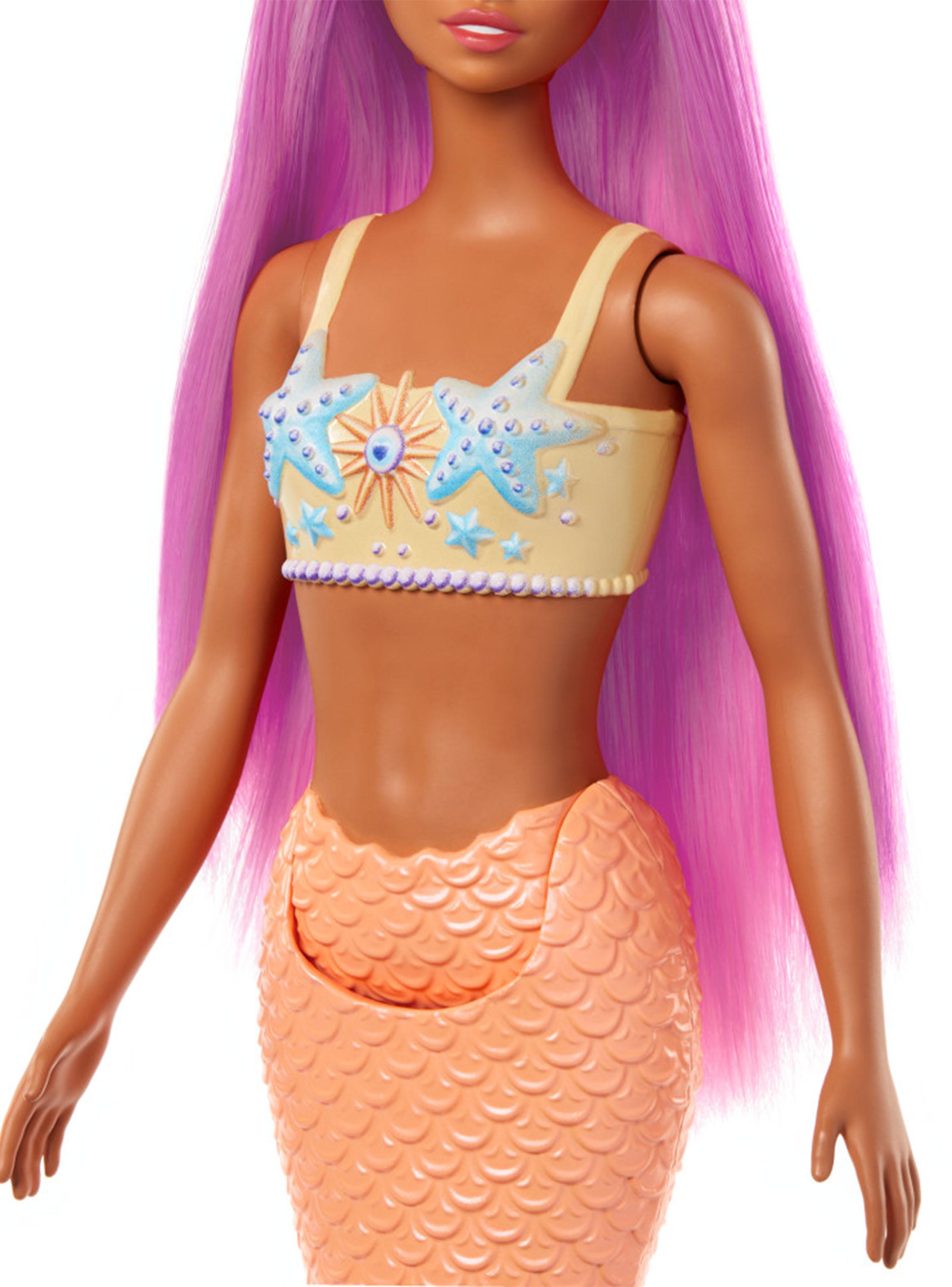 Muñeca Sirena Cabello Morado-3