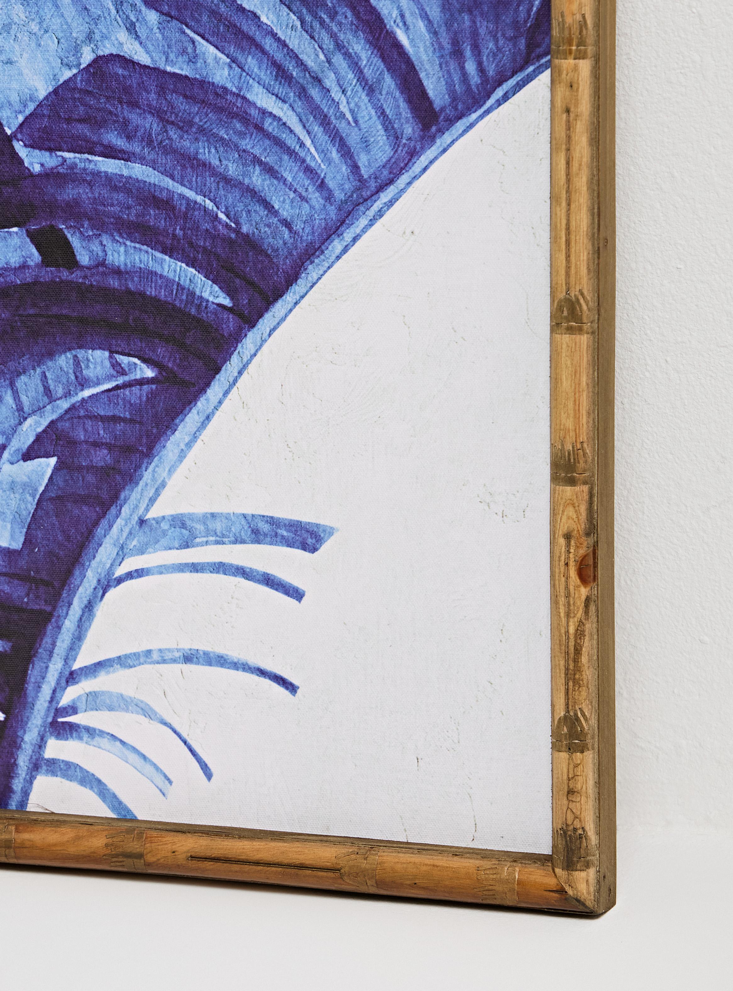 Set de 2 Cuadros Palm Azul 2-2