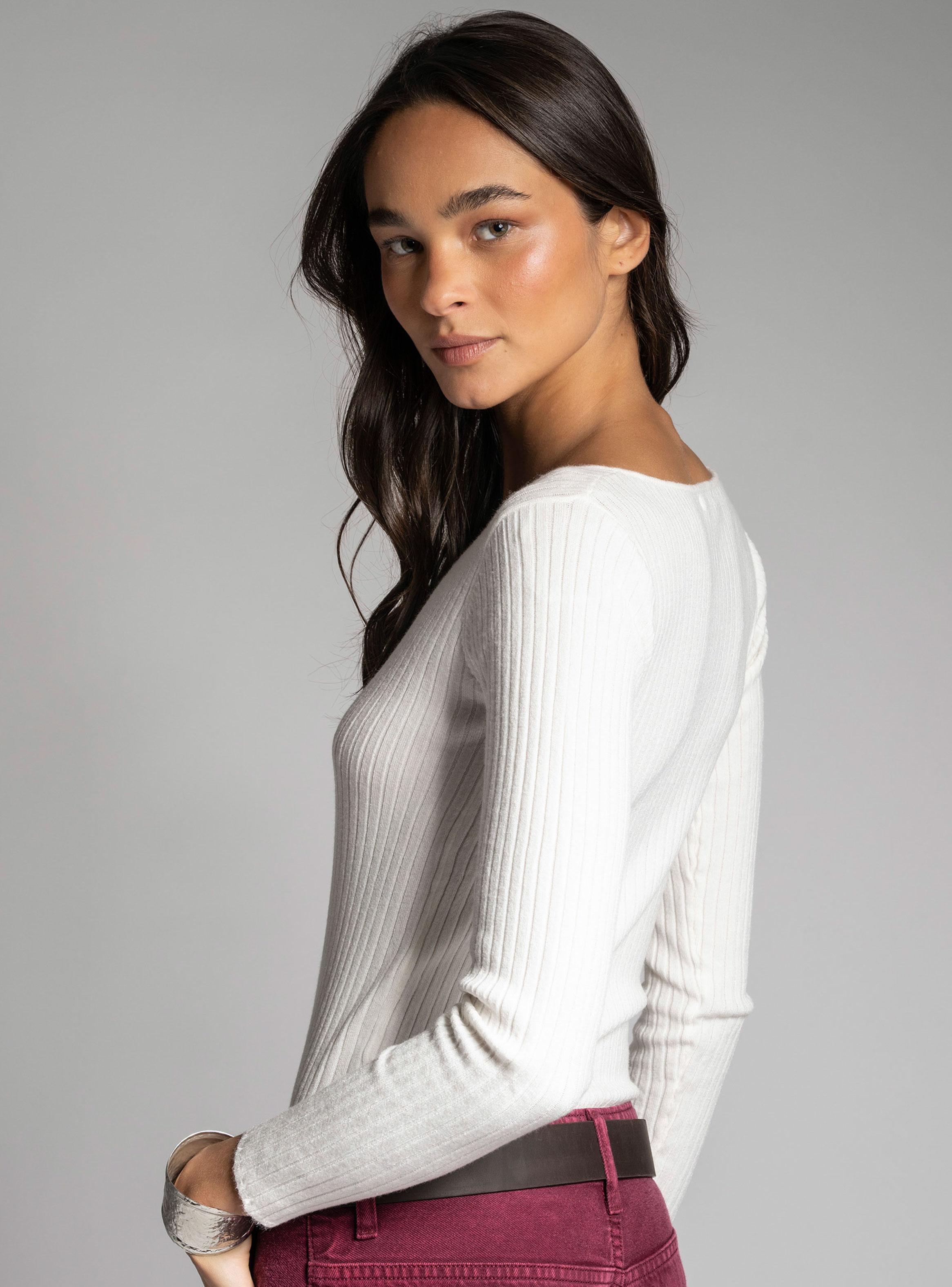 Polera Tejida Pascuala V Crudo-2