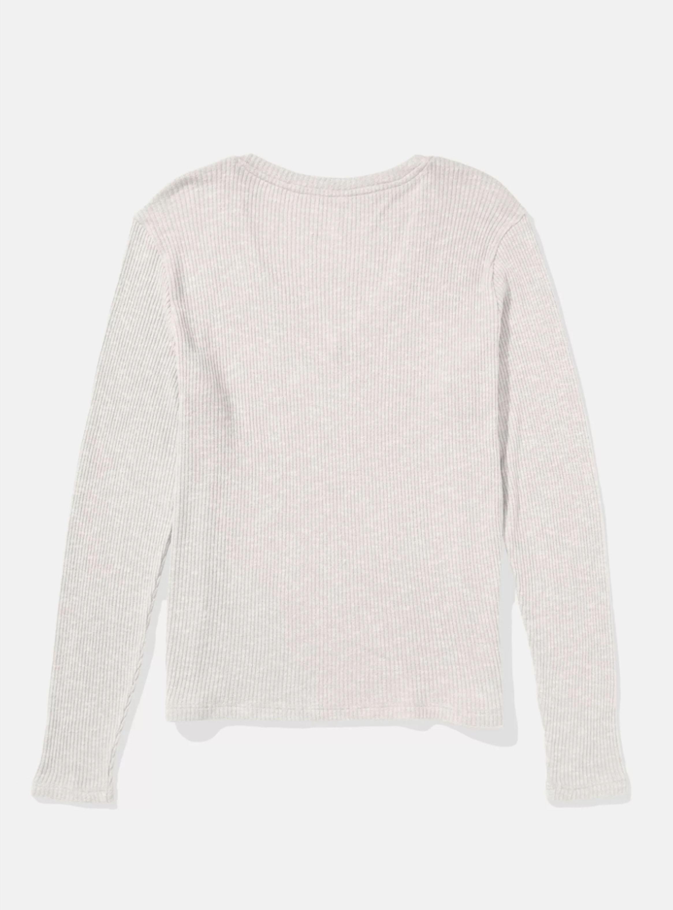 Sweater Tejido Acanalado Cuello en V-3