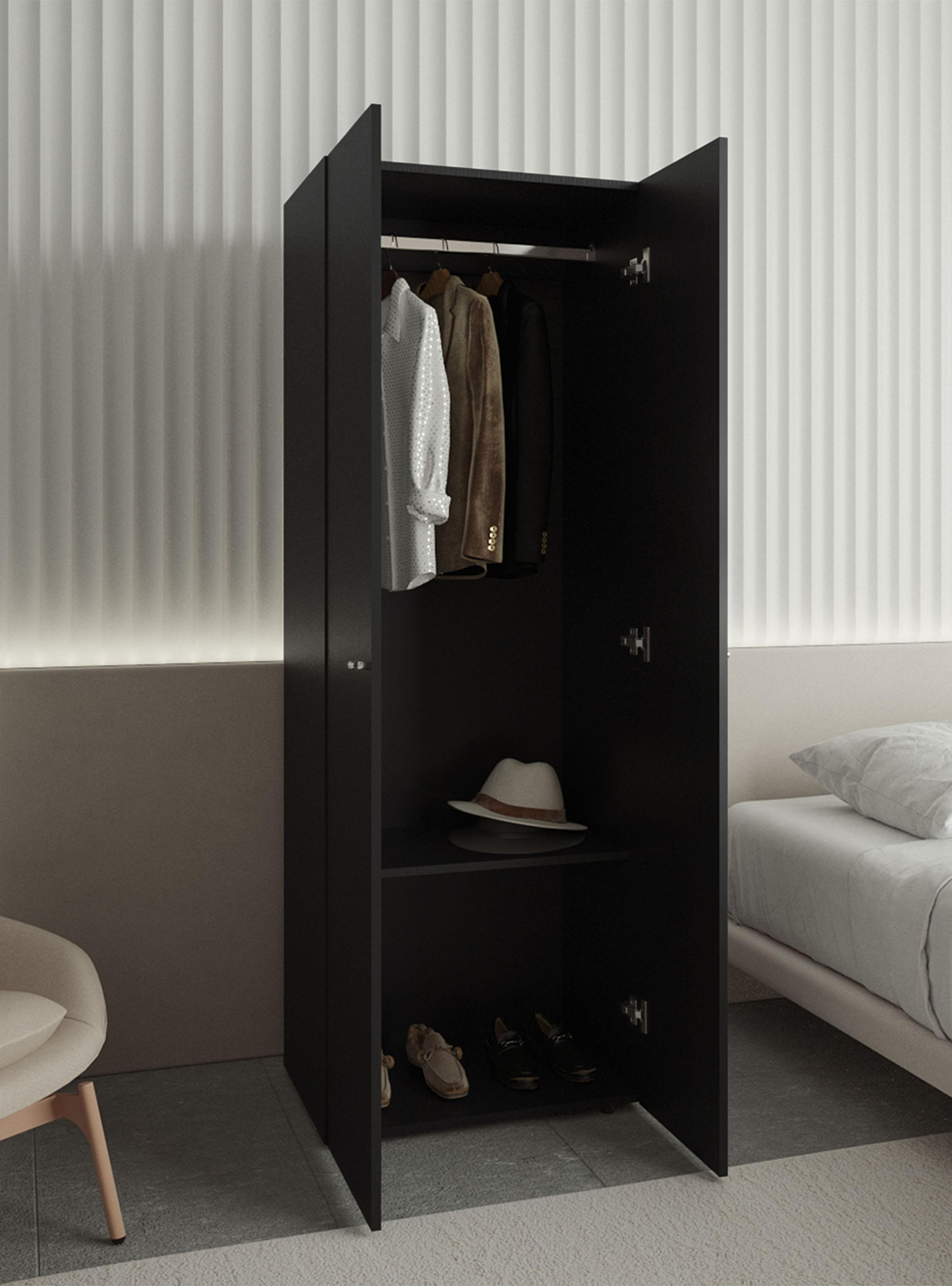 Clóset Colgador 2 Puertas 170x60x40.2 cm Wengue-4