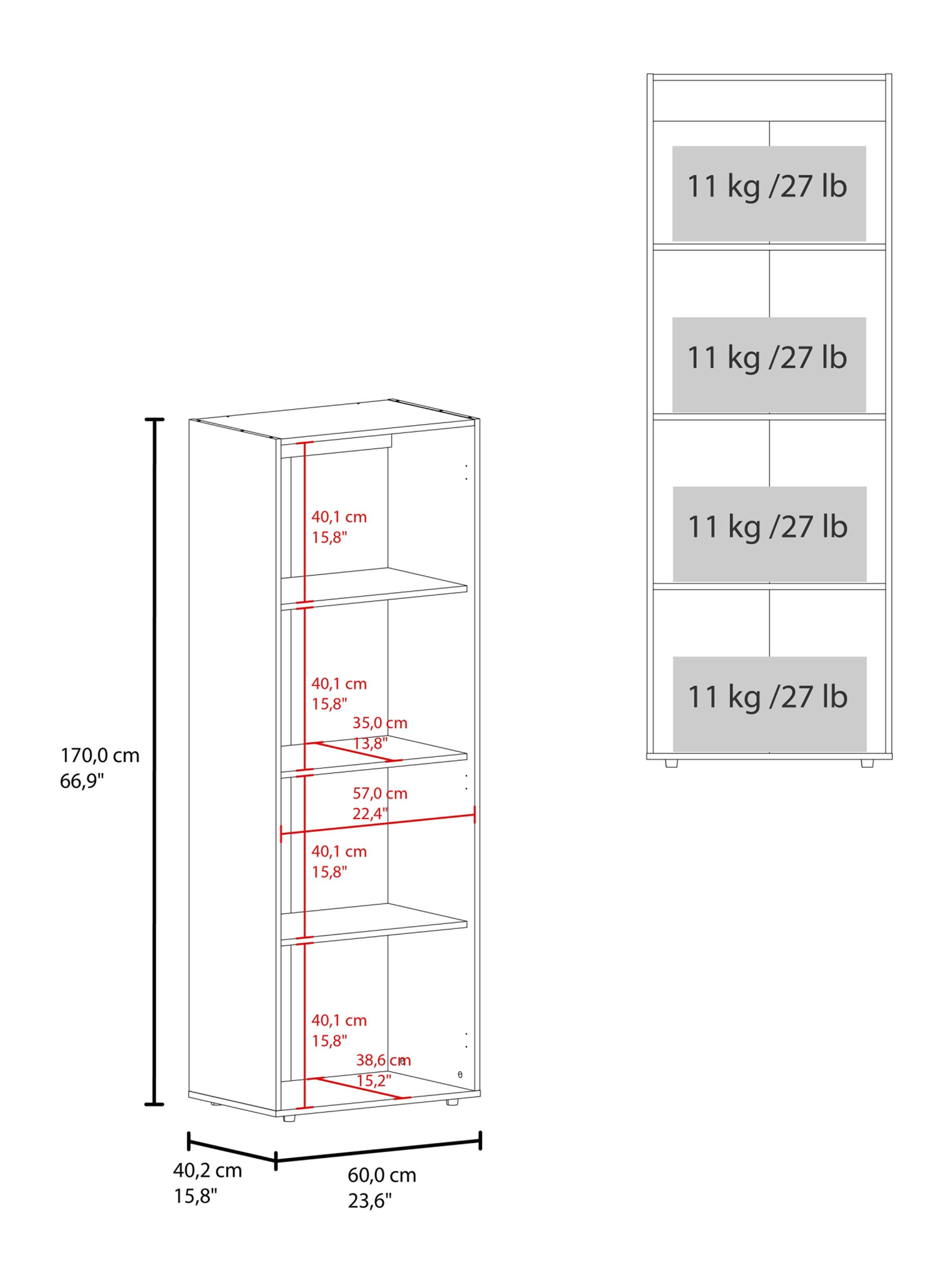 Closet 2 Puertas 170x60x40.2 cm Wengue-1