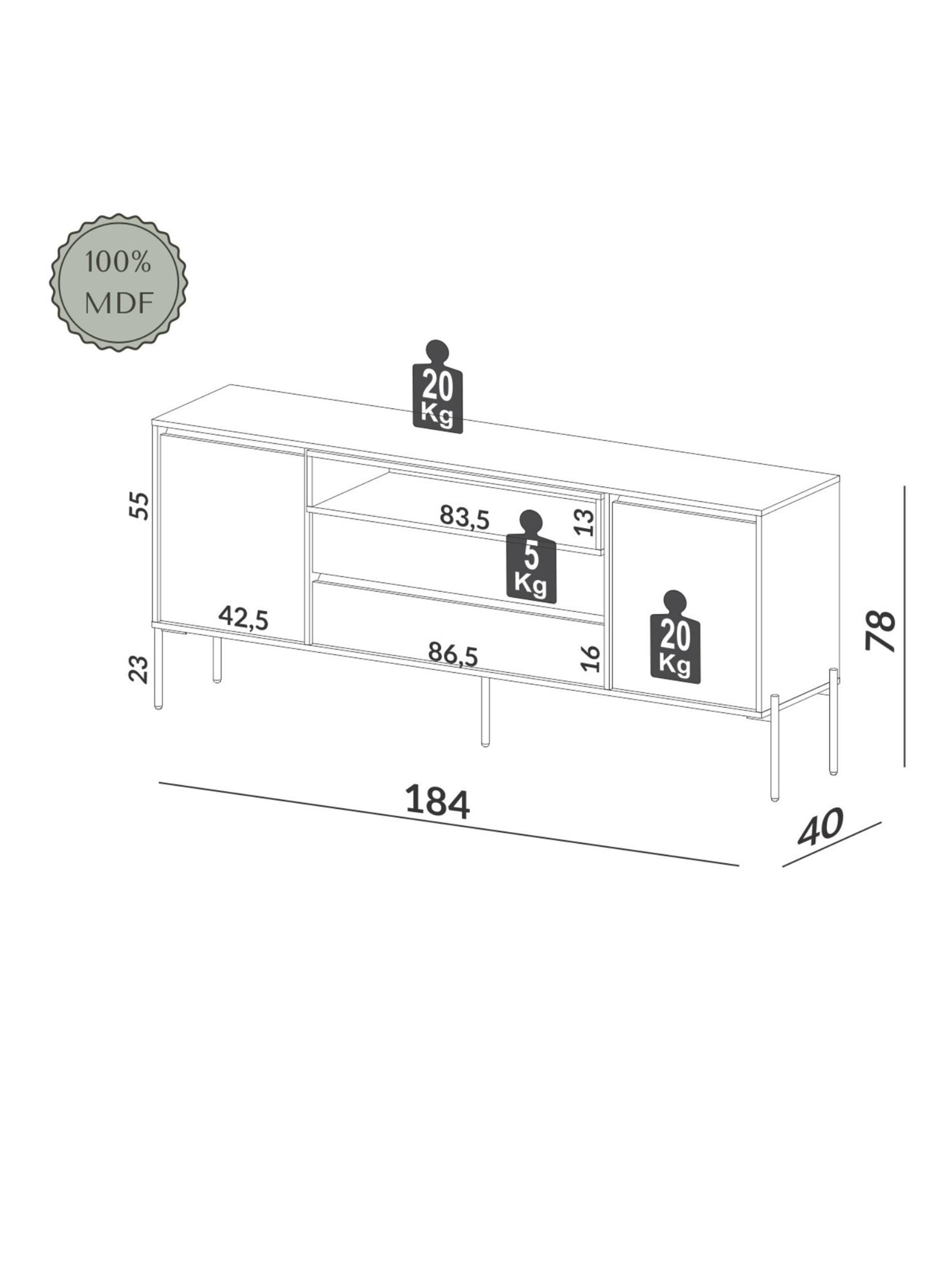 Buffet 2 Puertas 180 cm-1