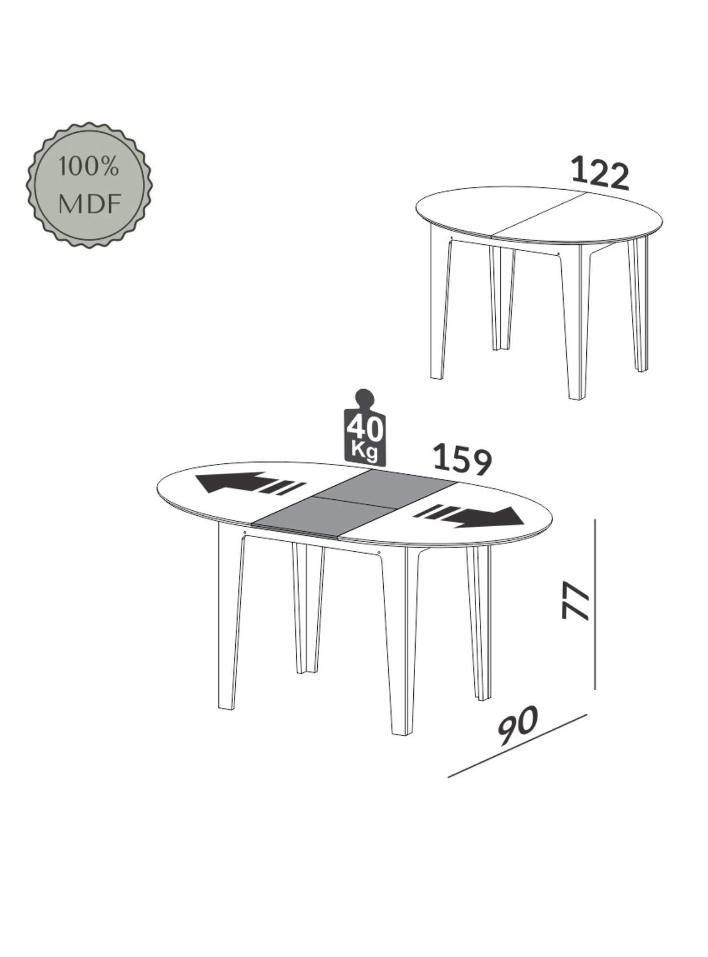 Juego de Comedor Tm 70 + 4 Sillas-2