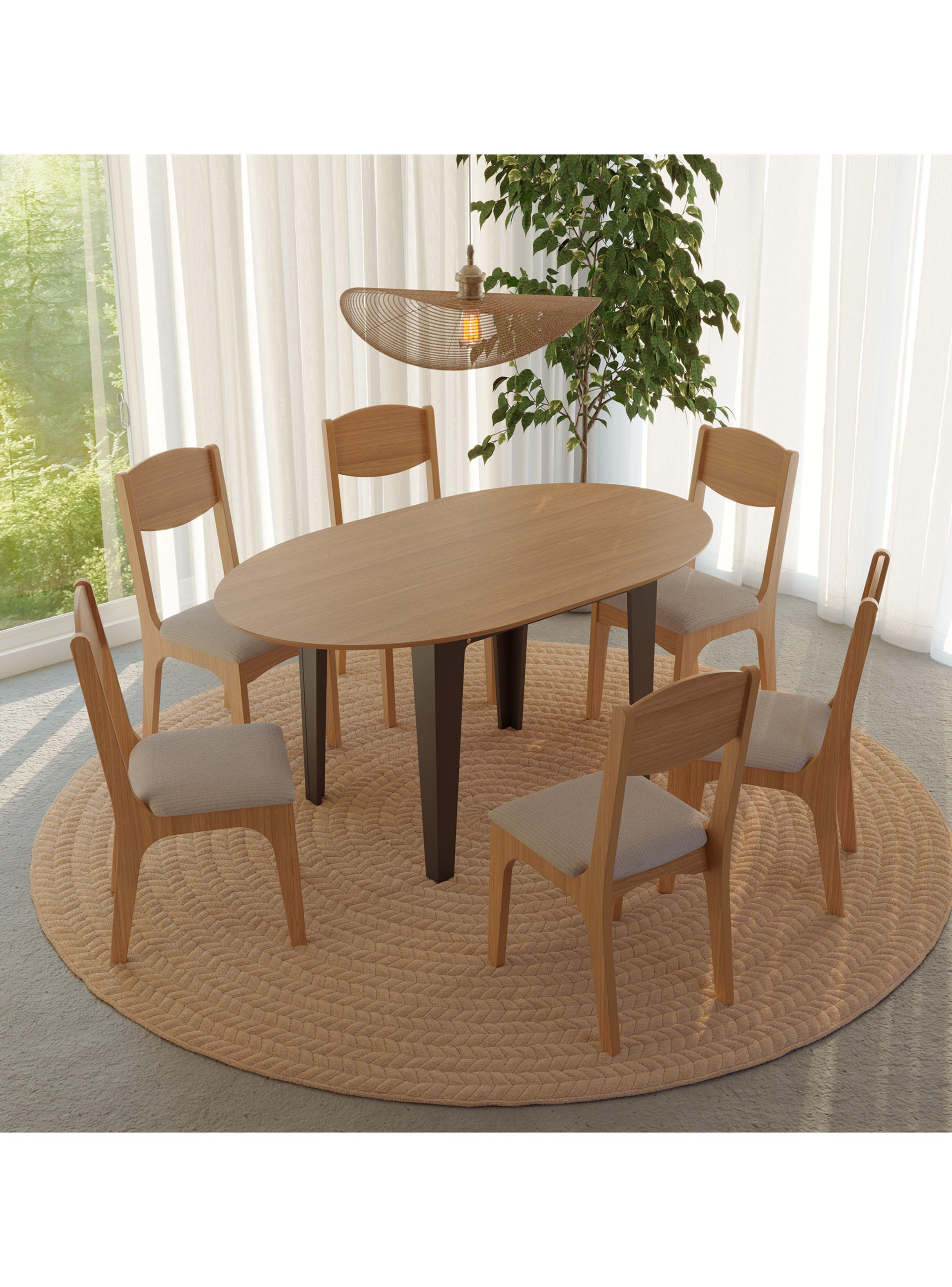 Juego de Comedor Tm 70 + 6 Sillas-5